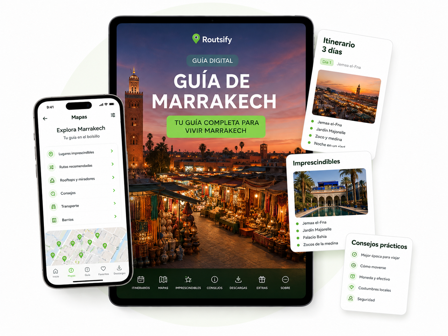 Portada digital de Guía de Marrakech de Routsify