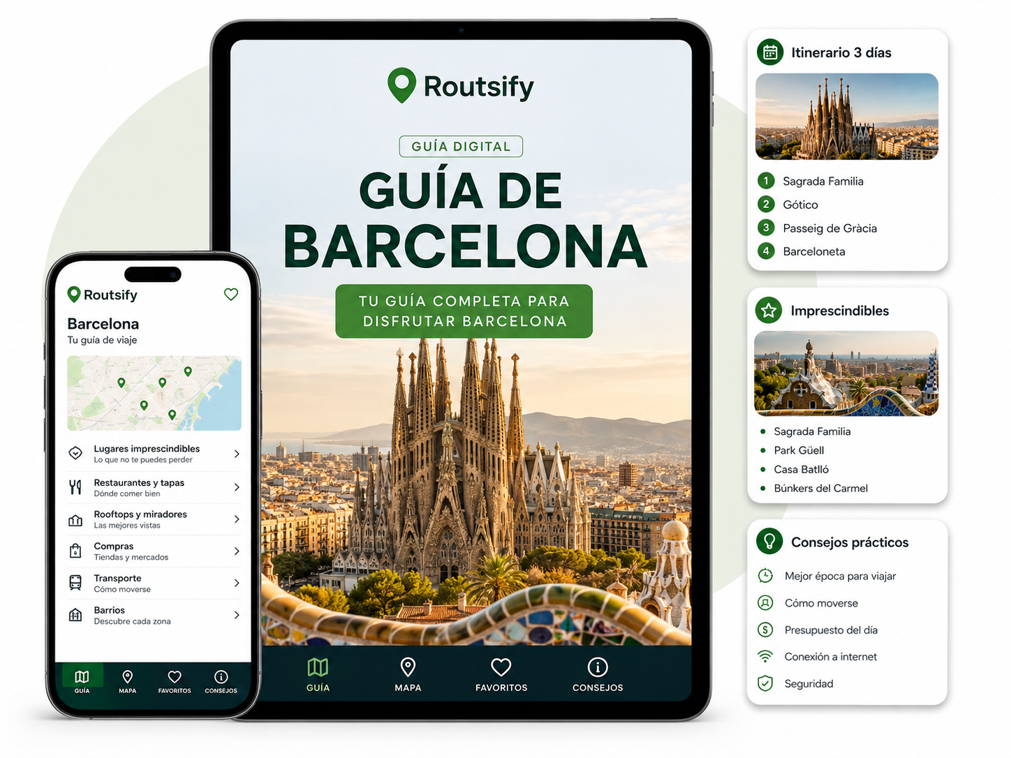 Portada digital de Guía de Barcelona de Routsify