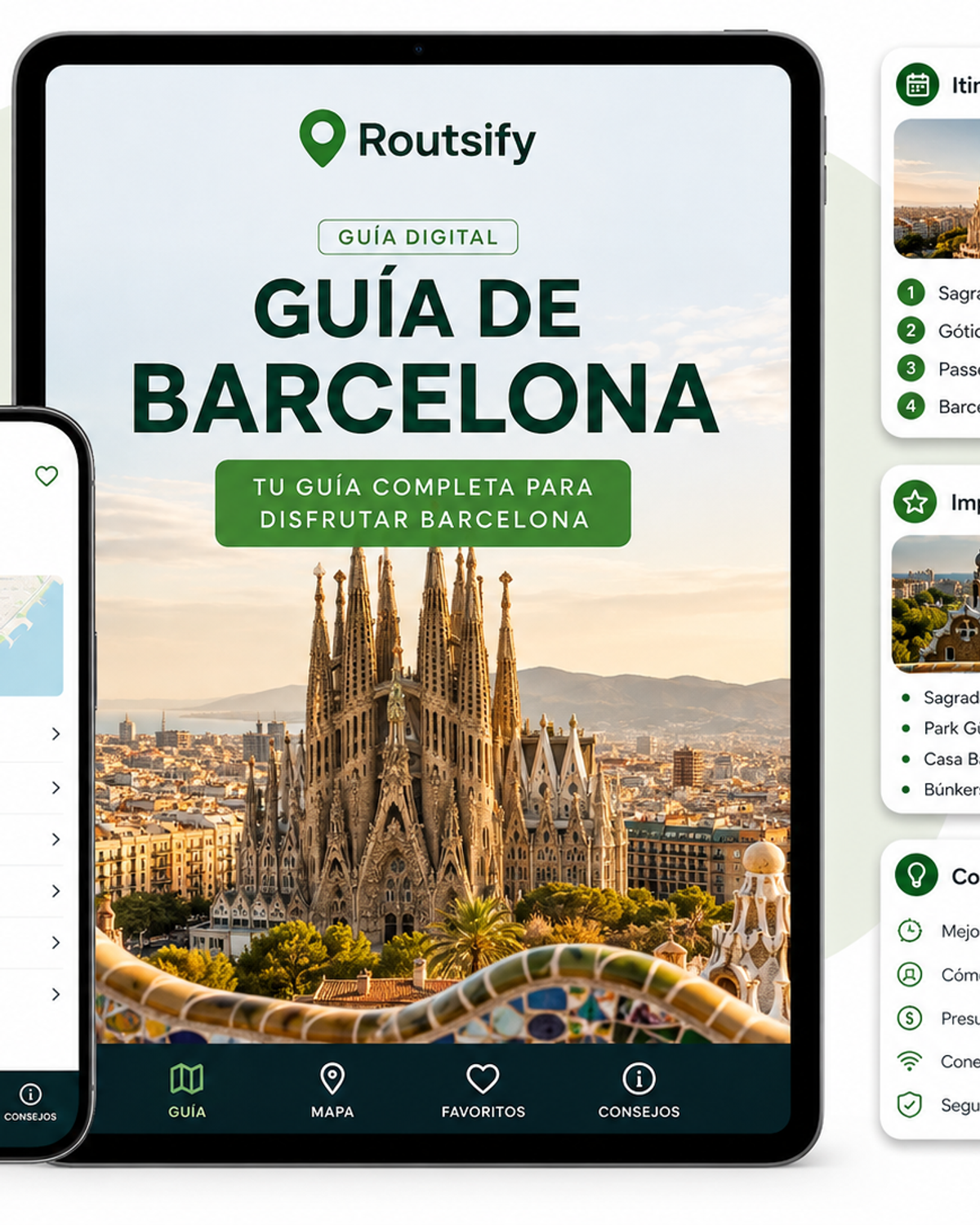 Portada digital de Guía de Barcelona de Routsify