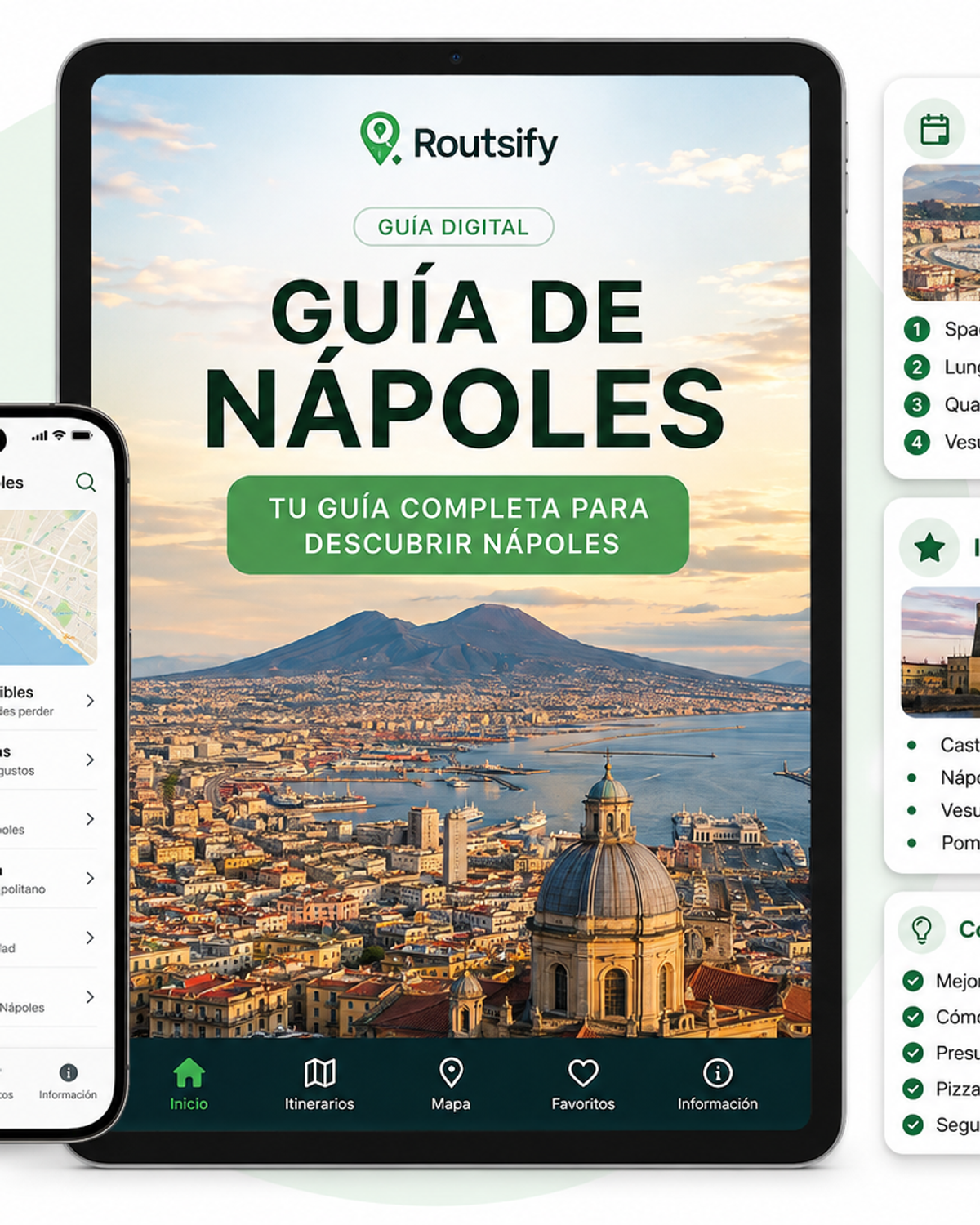 Portada digital de Guía de Nápoles de Routsify