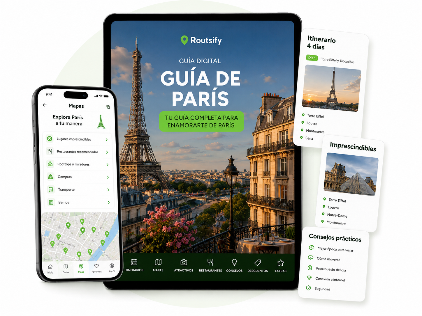 Portada digital de Guía de París de Routsify