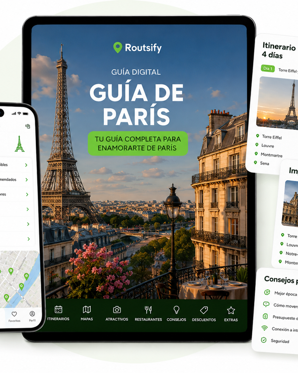 Portada digital de Guía de París de Routsify