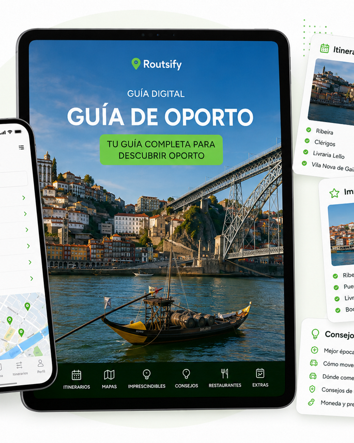 Portada digital de Guía de Oporto de Routsify