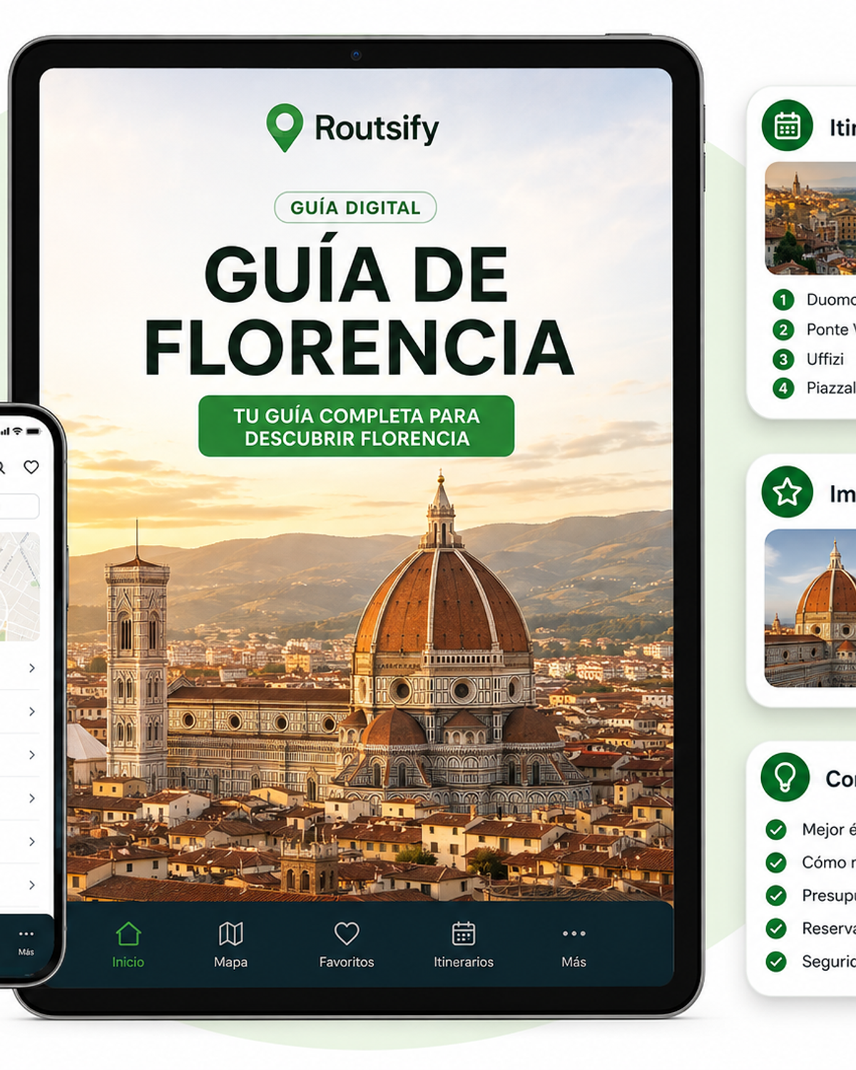 Portada digital de Guía de Florencia de Routsify