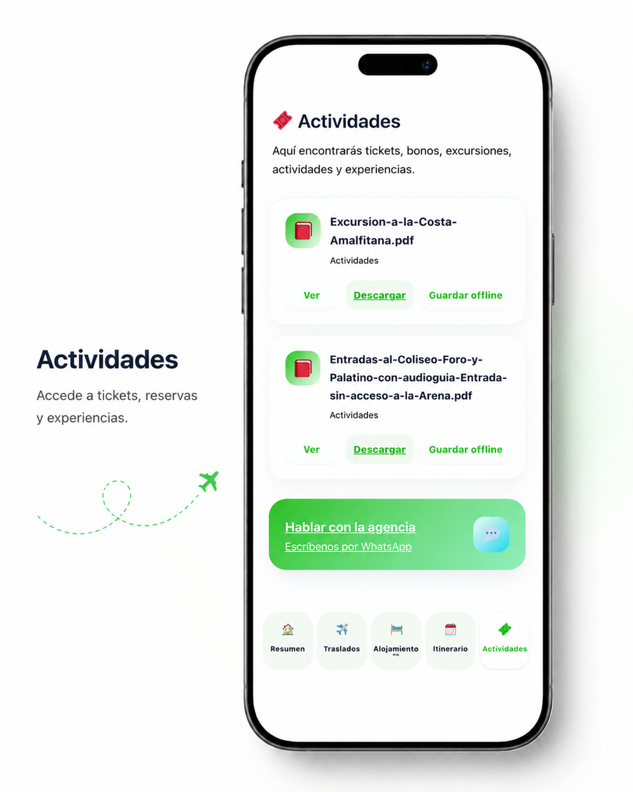 App de viaje Routsify Actividades de viaje