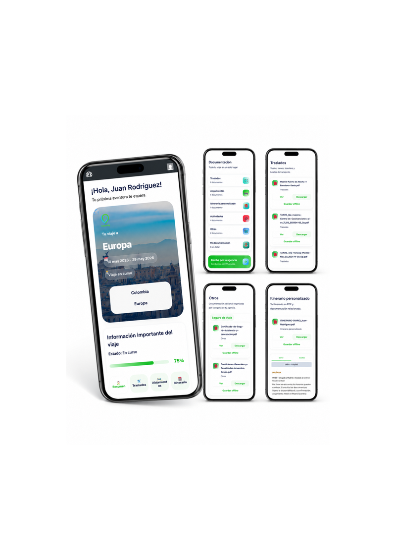 Captura de la app de Routsify con el itinerario del viaje