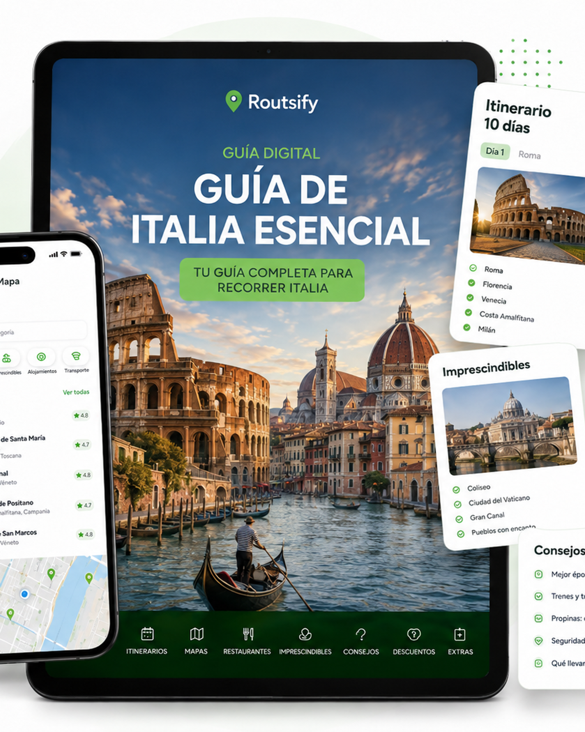 Portada digital de Guía de Italia Esencial de Routsify