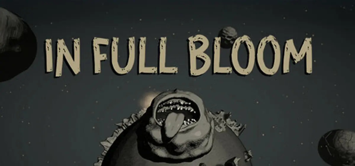A toothy creature from In Full Bloom looming over a dark landscape