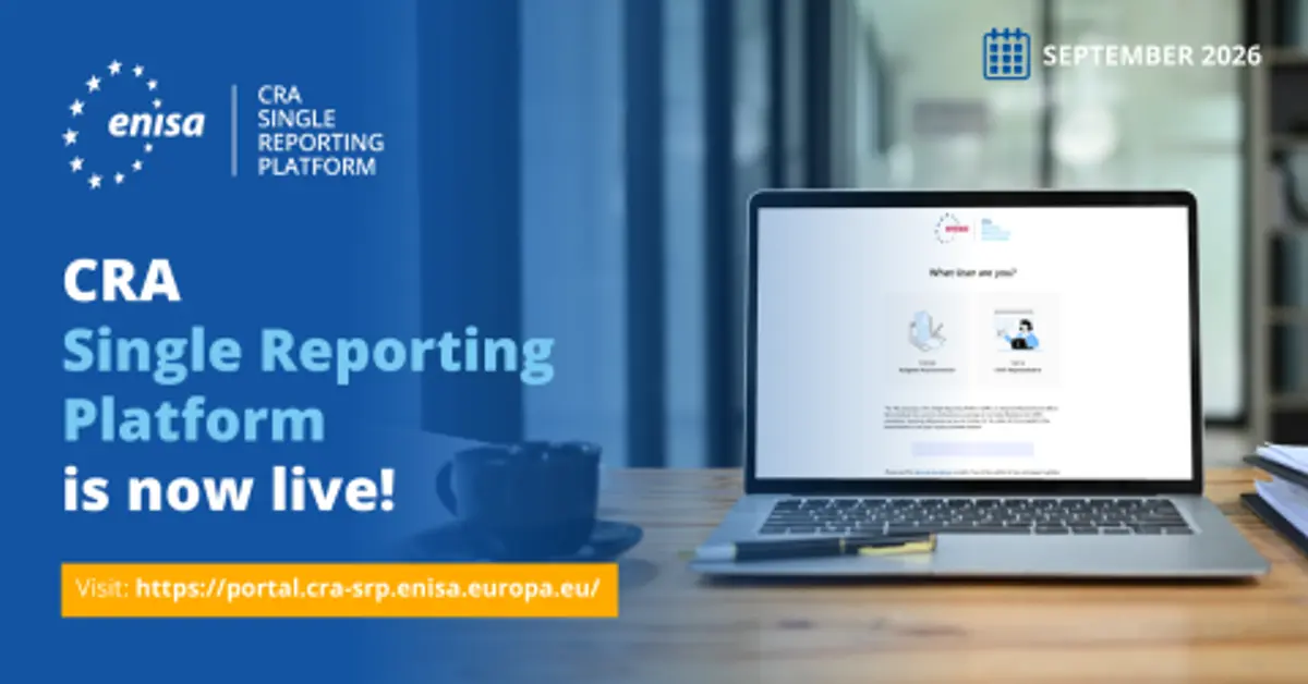 ENISA graphic for the Cyber Resilience Act Single Reporting Platform