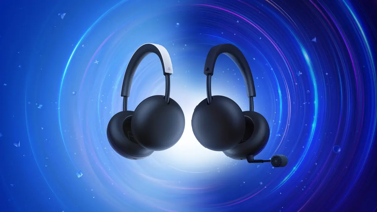 PlayStation Pulse and Pulse Edge wireless gaming headsets shown in Midnight Black