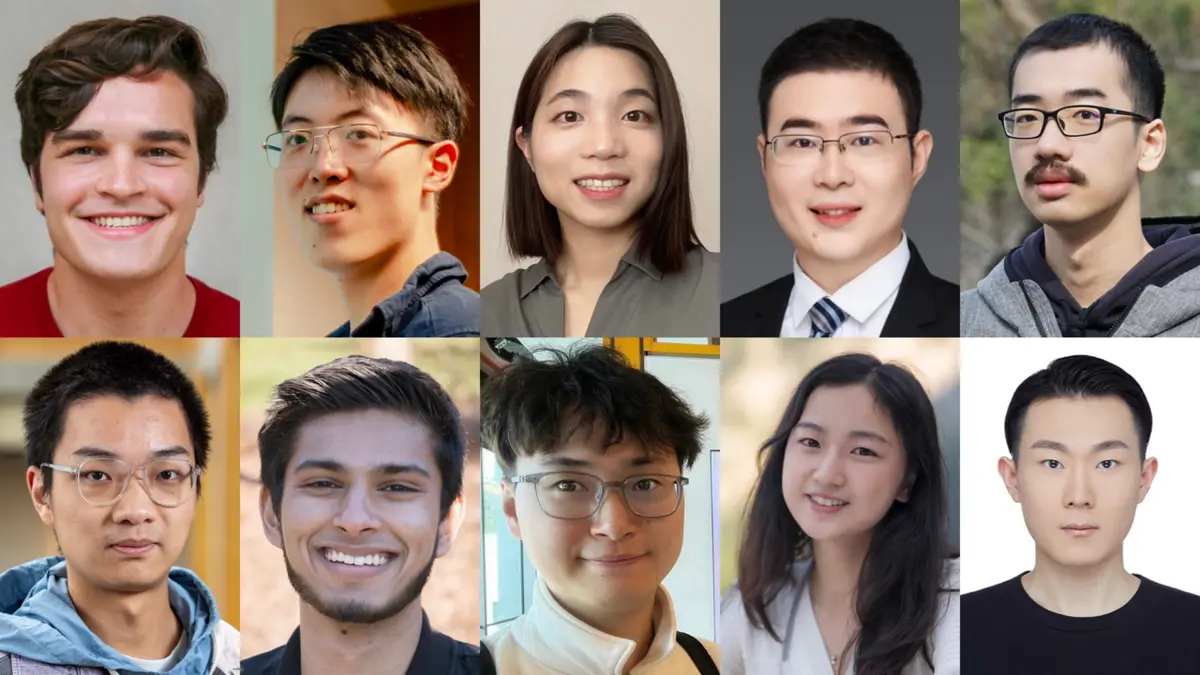 A grid of portraits of NVIDIA Graduate Fellowship recipients