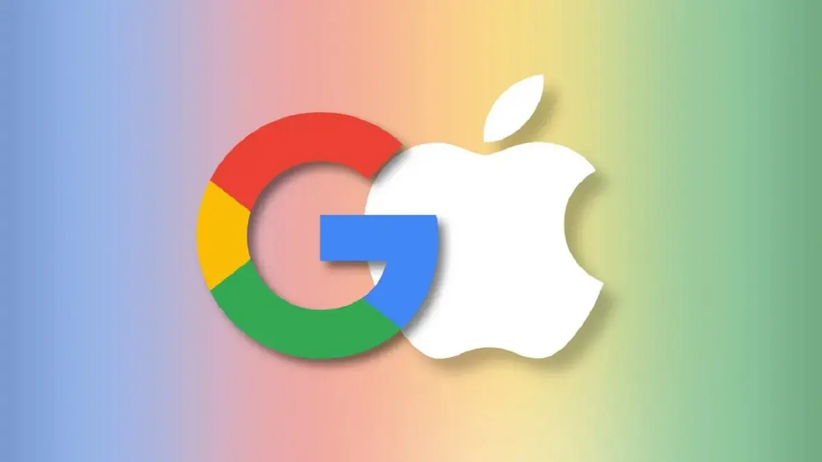 Illustrative combined Apple and Google logos representing the UK child-safety policy dispute.