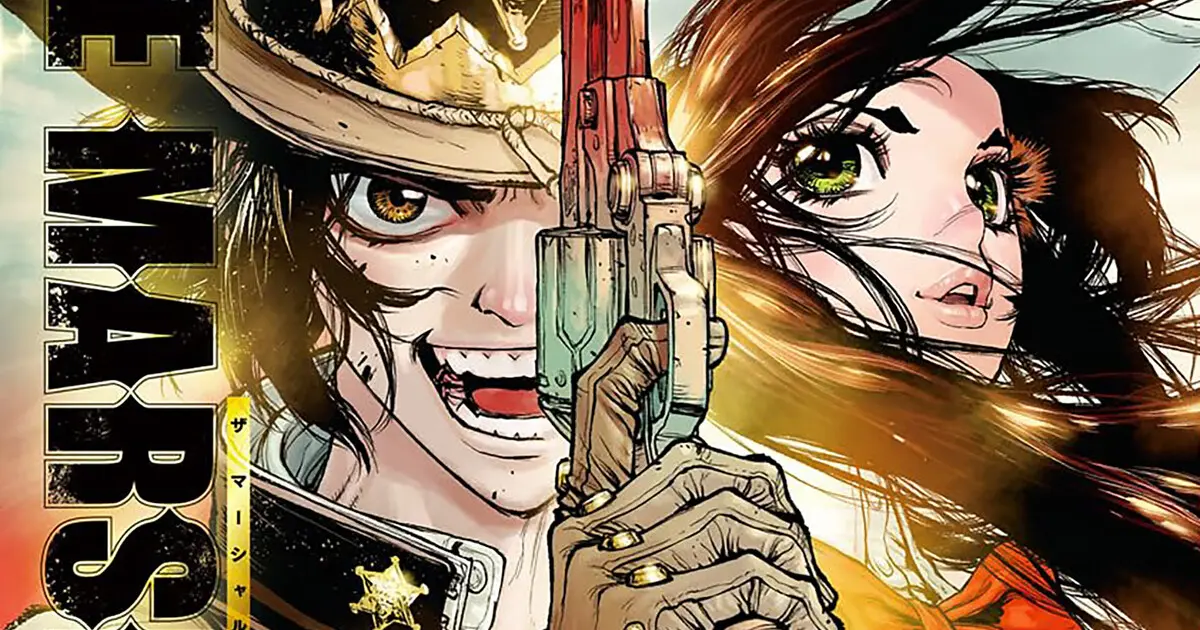 Officially published news artwork for Boichi’s The Marshal King manga, showing its post-apocalyptic western world.