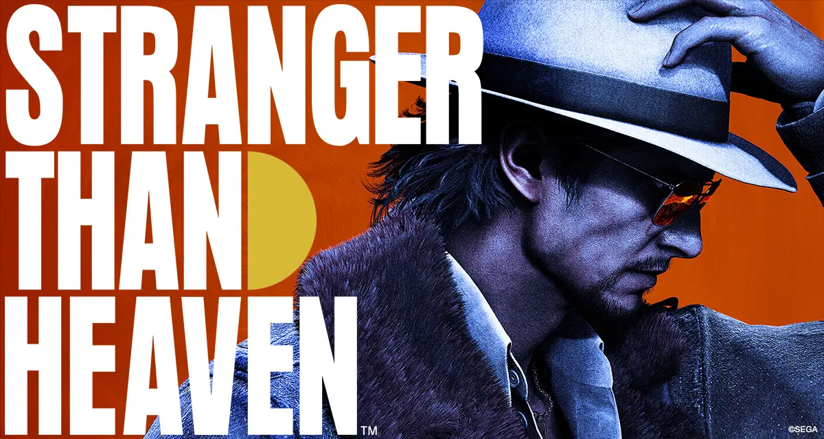 Official Stranger Than Heaven key art showing the game's historical cast and dramatic setting.