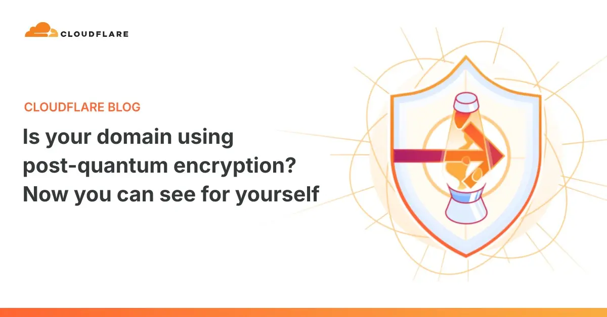 Cloudflare Blog graphic for its post-quantum TLS key exchange visibility announcement
