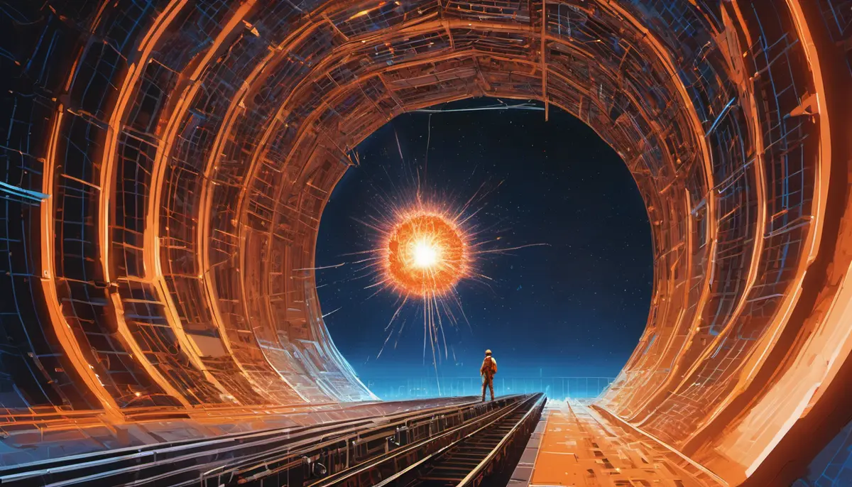 Editorial illustration for The littlest Big Bang is helping physicists probe the universe’s first moments