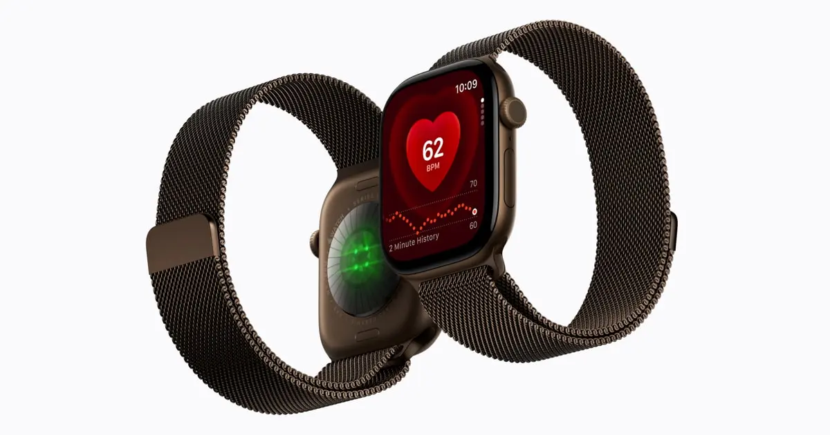 Apple Watch Series 12 shown in official Apple artwork, highlighting its health and fitness features.