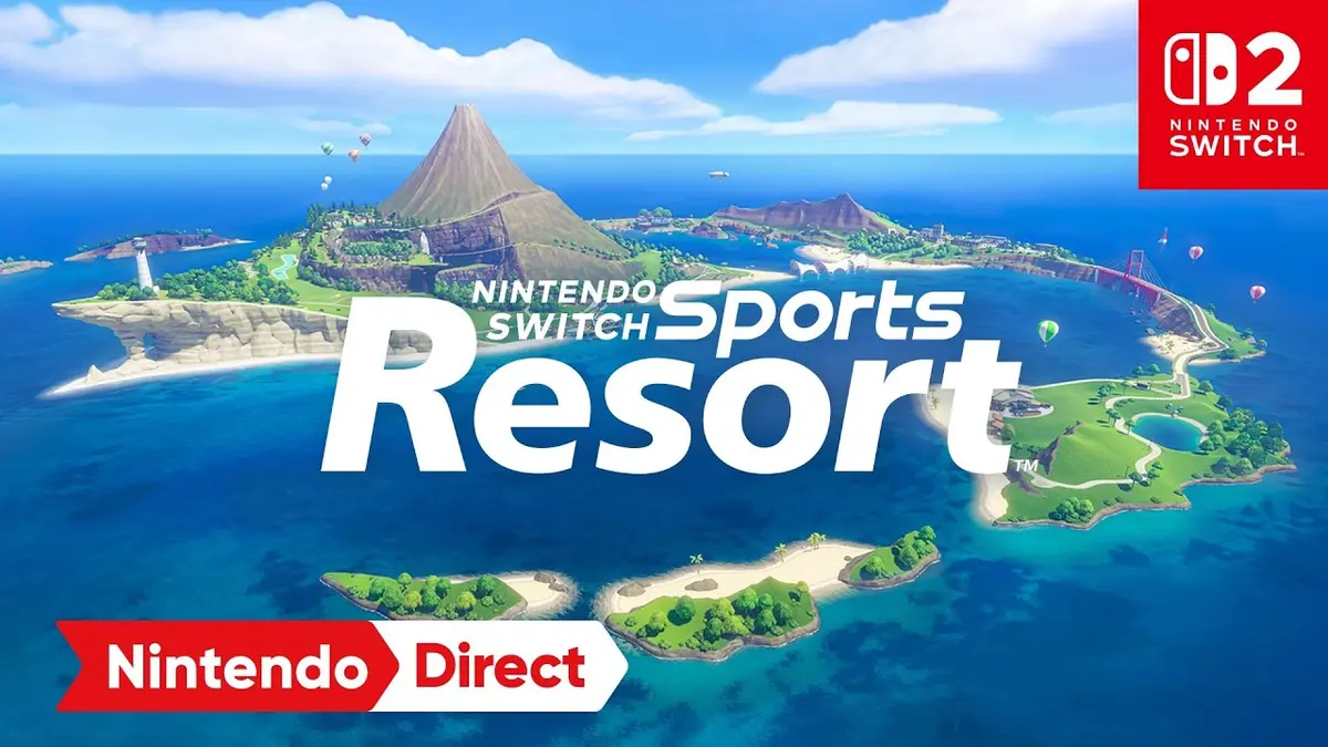 Official Nintendo of America trailer artwork for Nintendo Switch Sports Resort on Nintendo Switch 2
