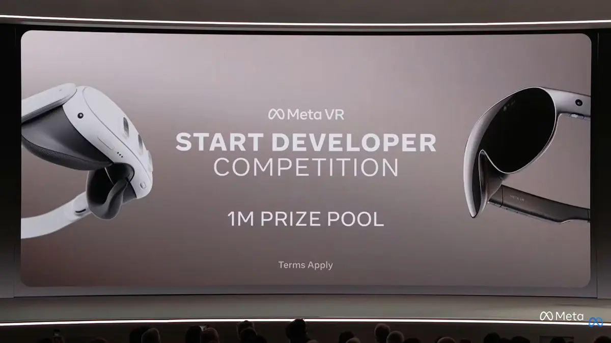 Meta VR Glasses shown in official promotional artwork for the VR Start Developer Competition.