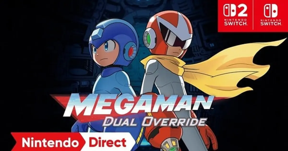 Official source artwork via Anime News Network for Mega Man Dual Override Game Announces Spring 2027 Launch.