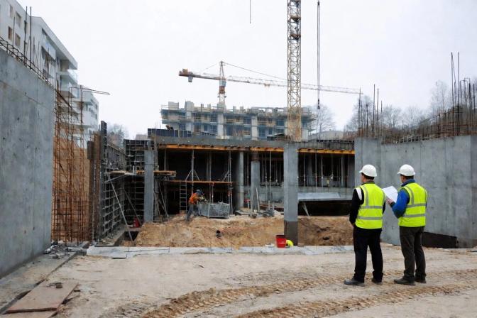 Zespół Decarest na placu budowy