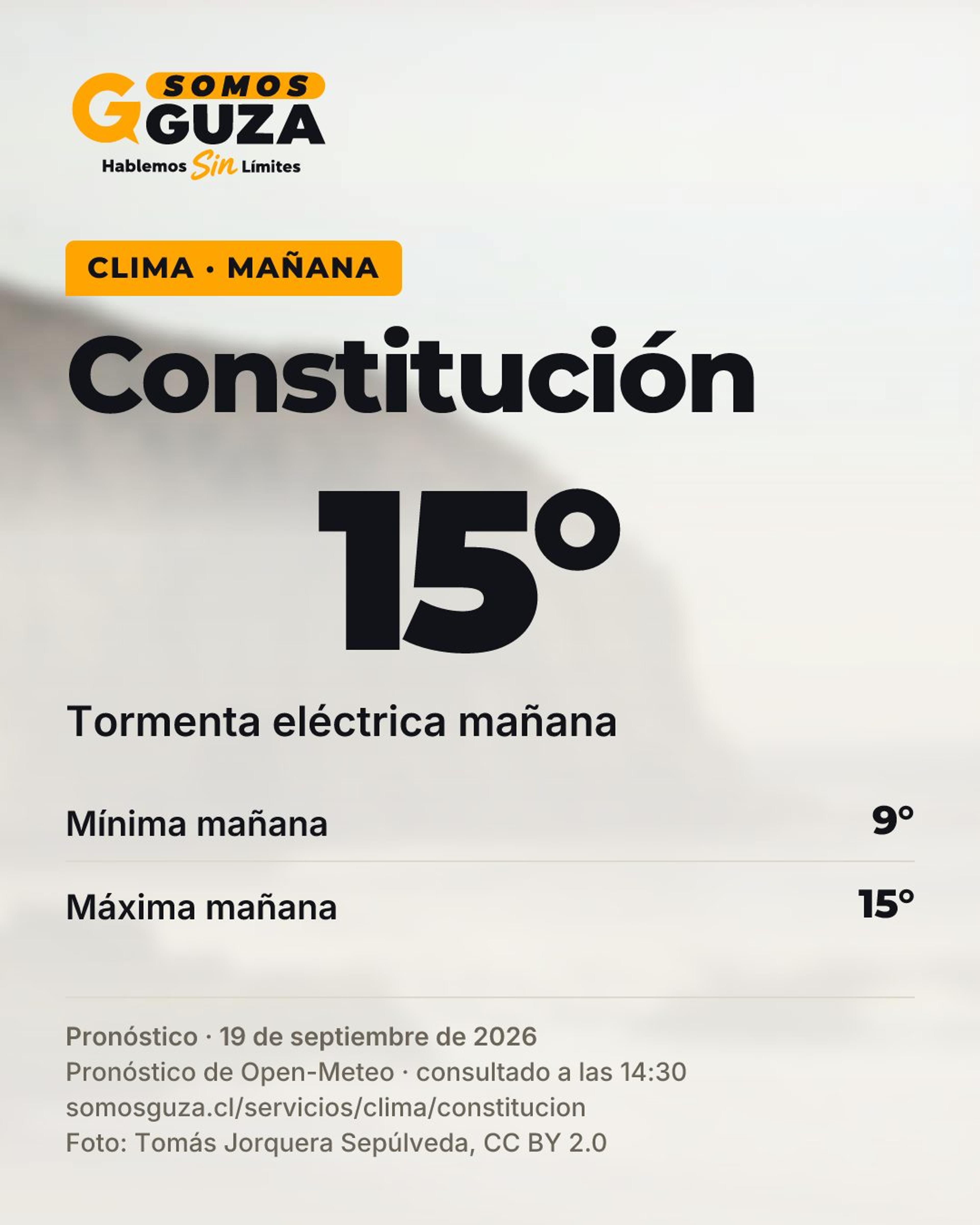 Foto 1 de 5: El clima de mañana en la costa del Maule