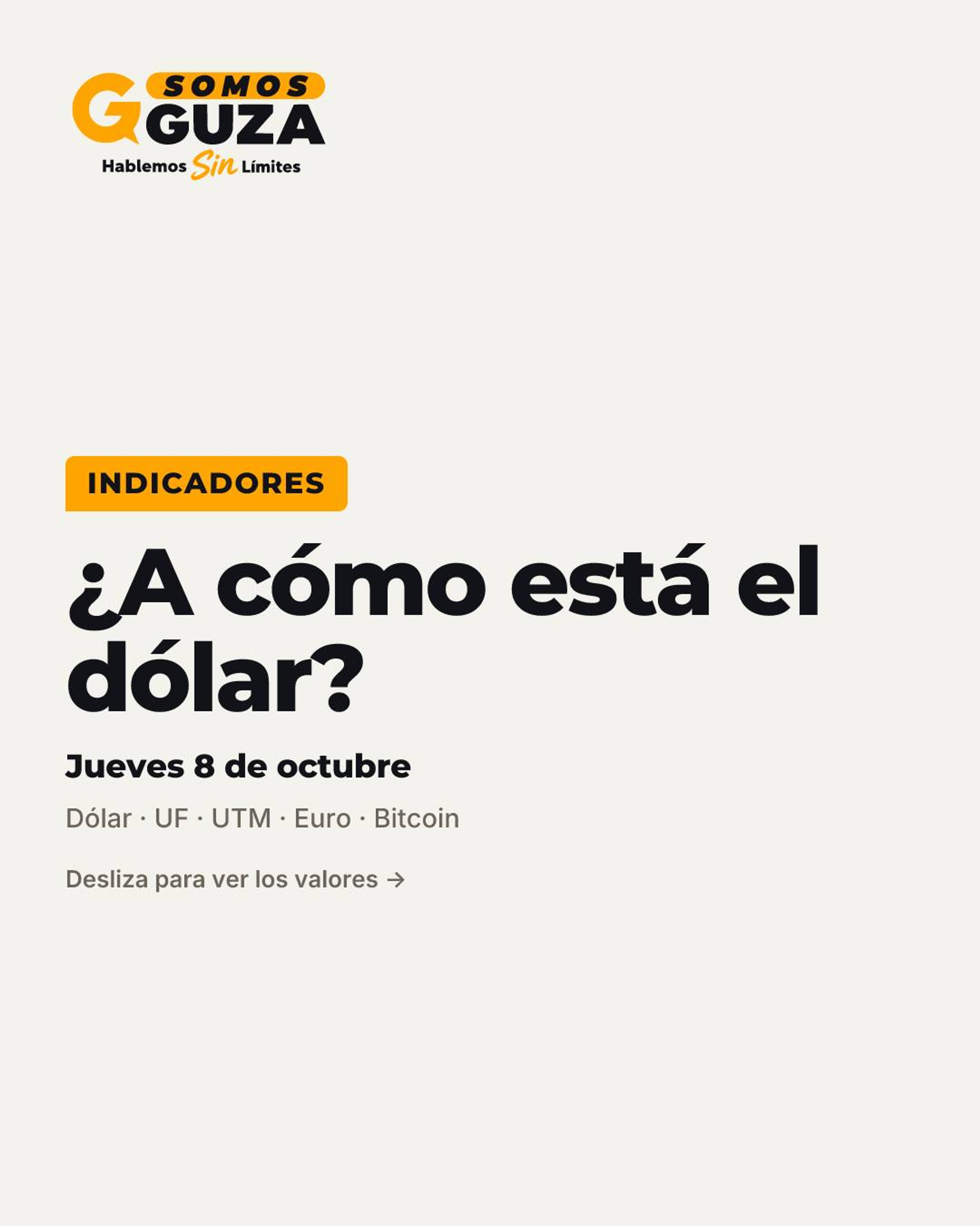 Foto 1 de 4: Indicadores de hoy, 8 de octubre de 2026