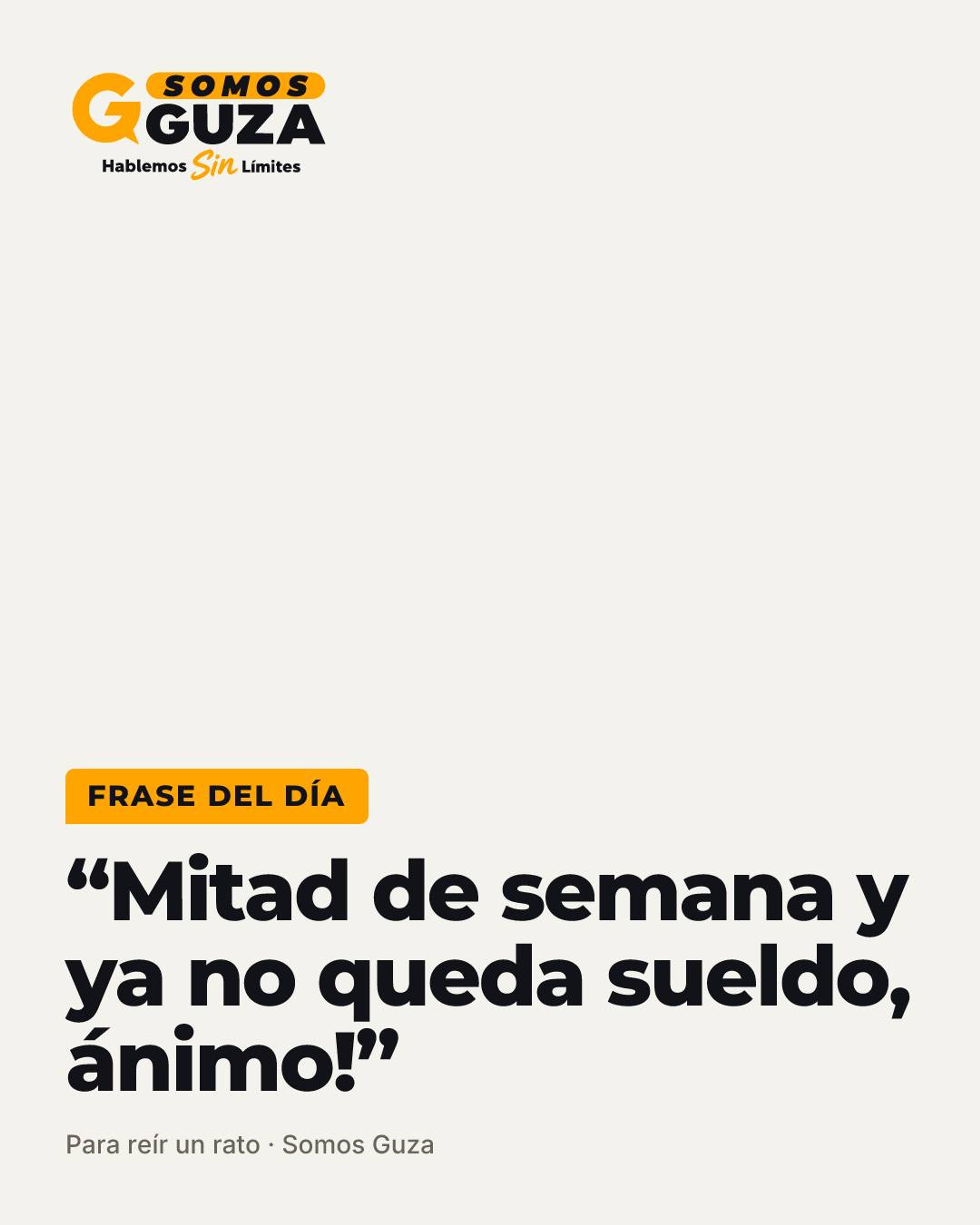 Mitad de semana y ya no queda sueldo, ánimo!