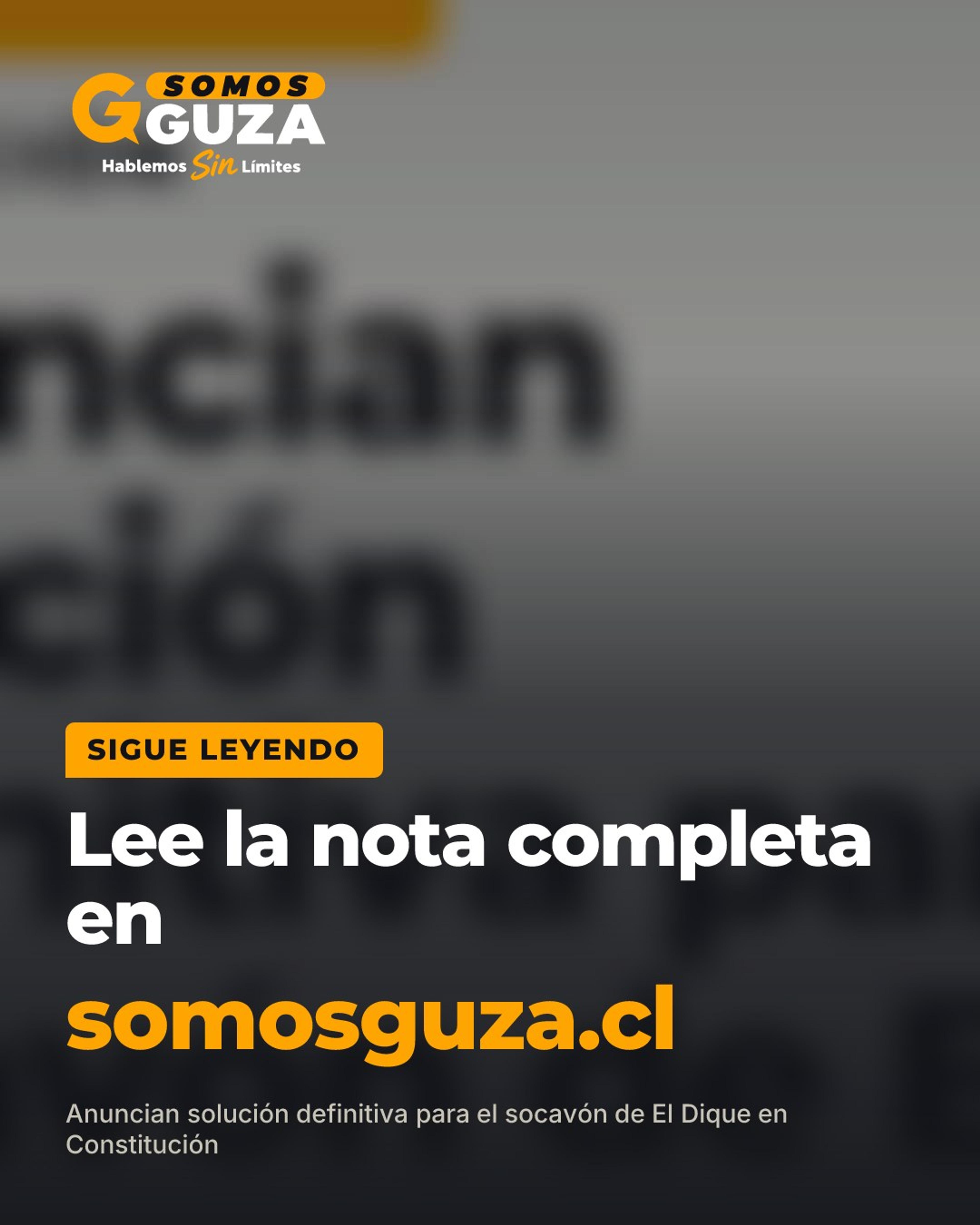 Foto 2 de 2: Anuncian solución definitiva para el socavón de El Dique en Constitución