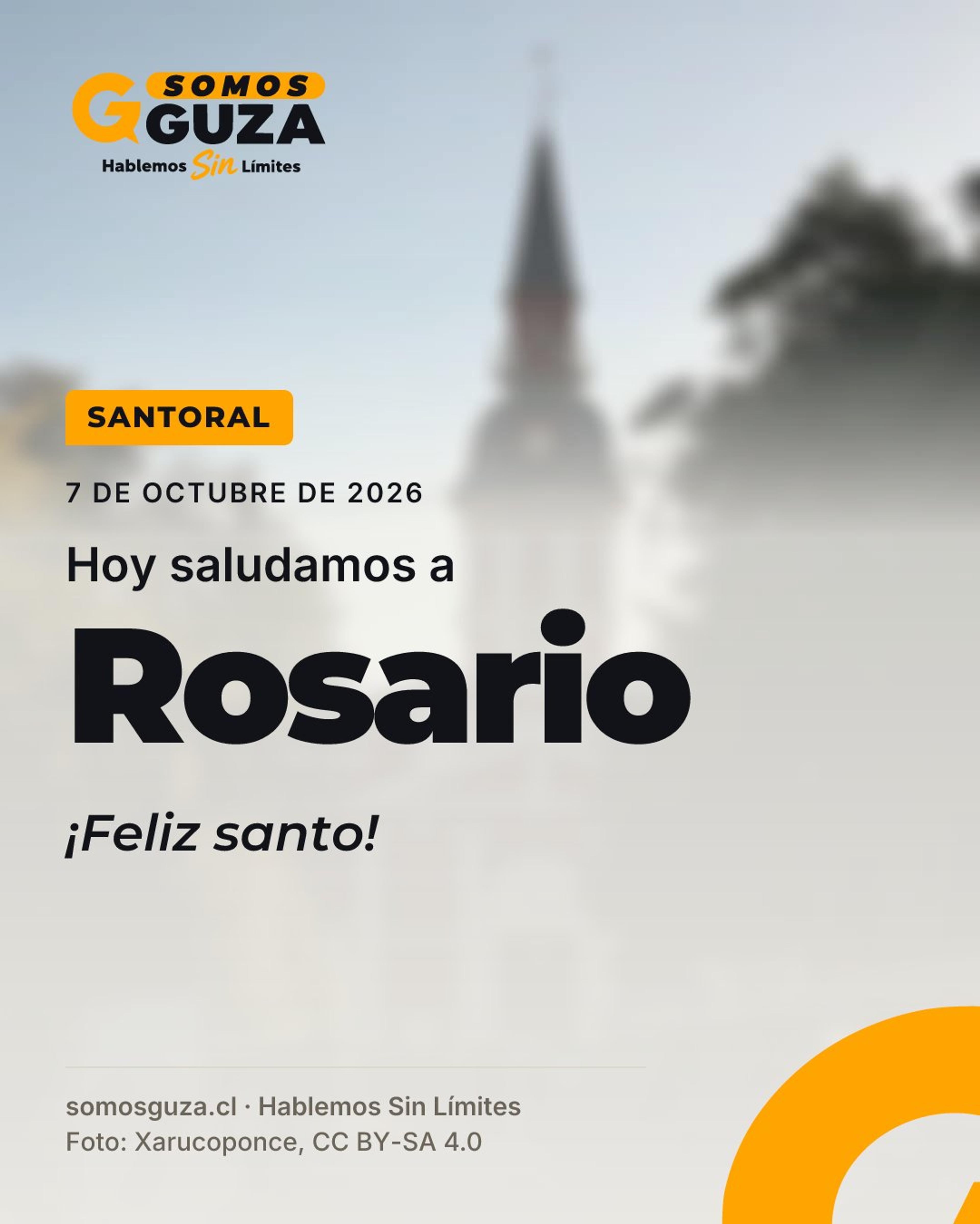Foto 2 de 3: 7 de octubre de 2026. Hoy saludamos a Rosario. ¡Feliz santo!
