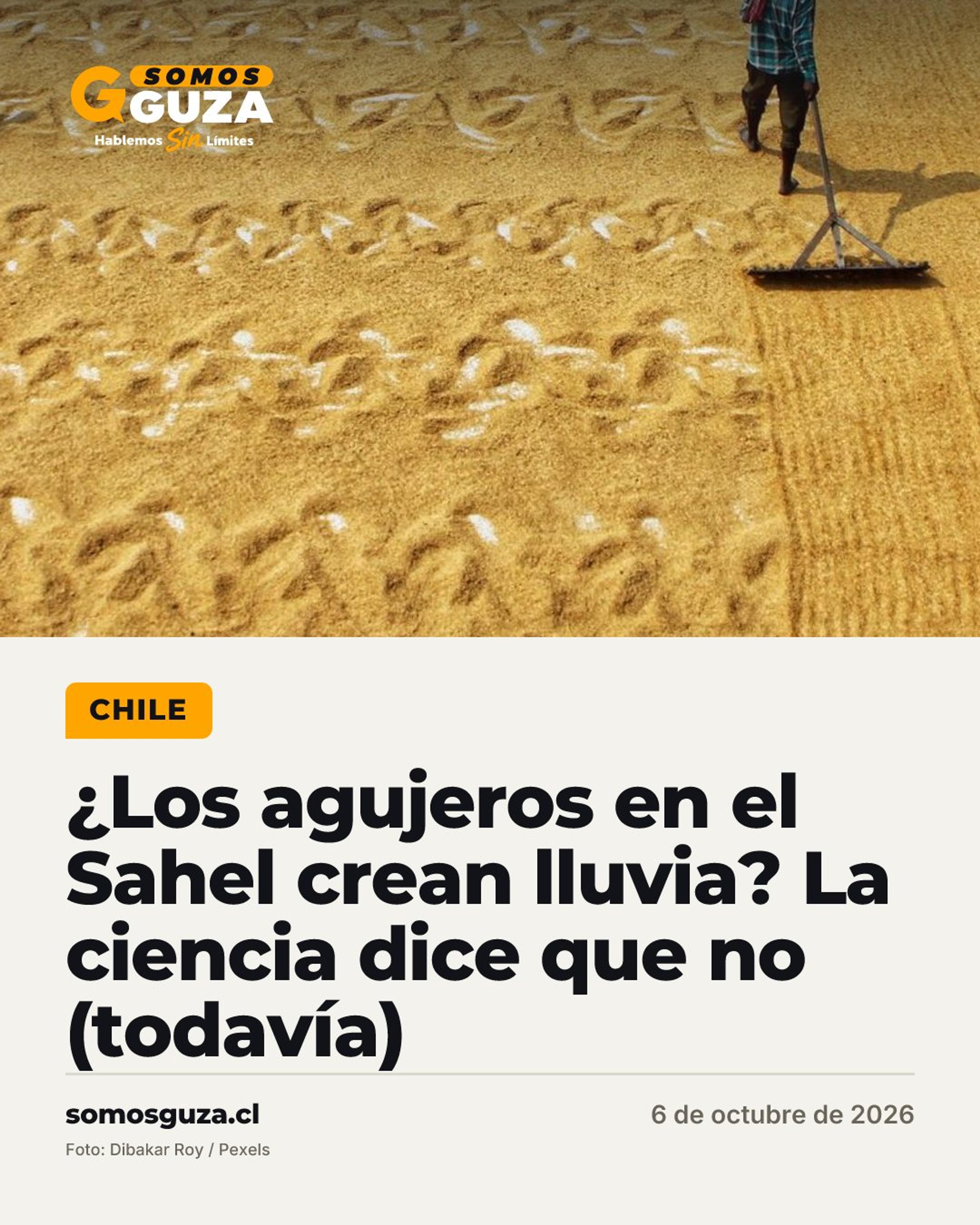 Los agujeros en el Sahel crean lluvia? La ciencia dice que no (todavía)
