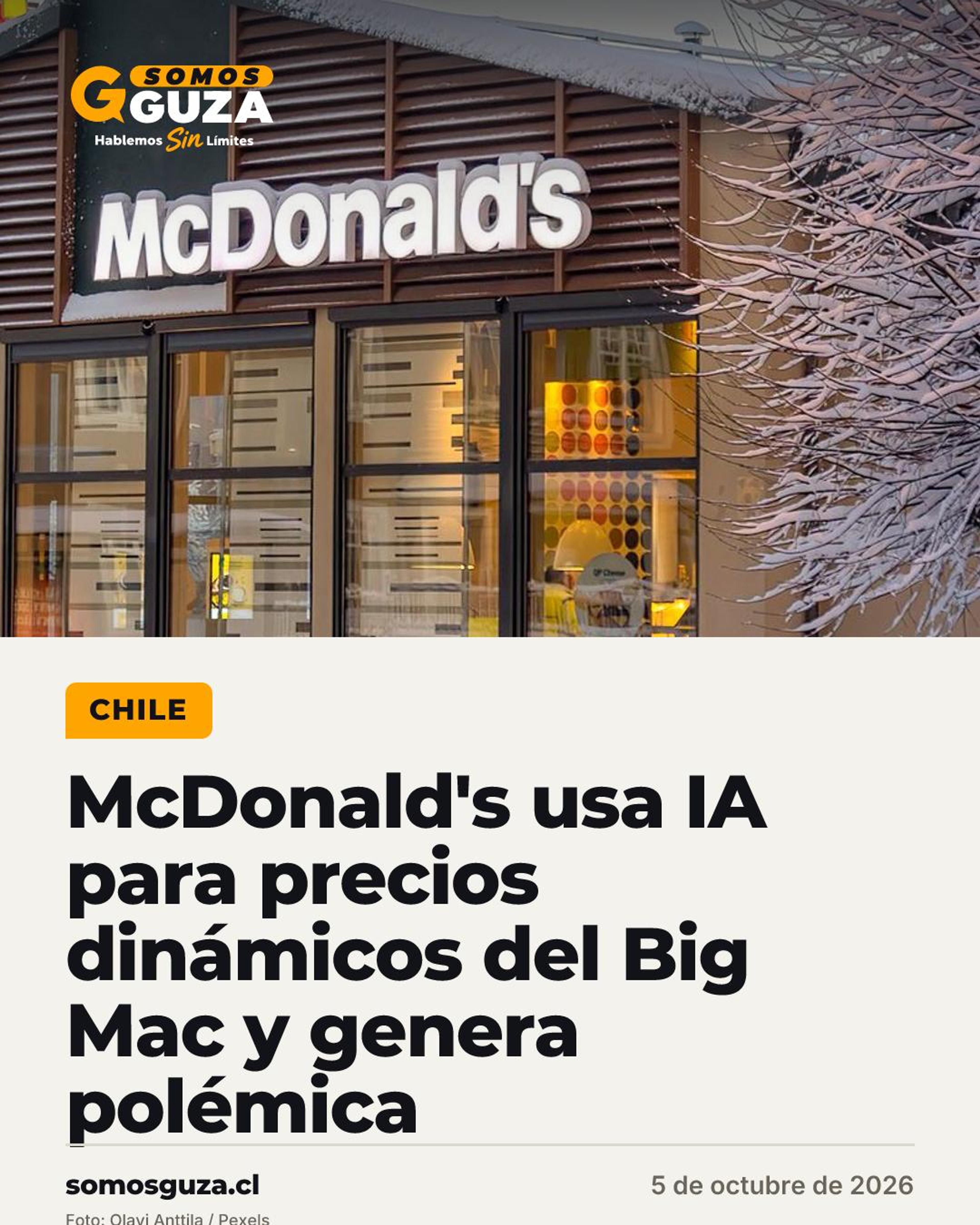 McDonald's usa IA para precios dinámicos del Big Mac y genera polémica