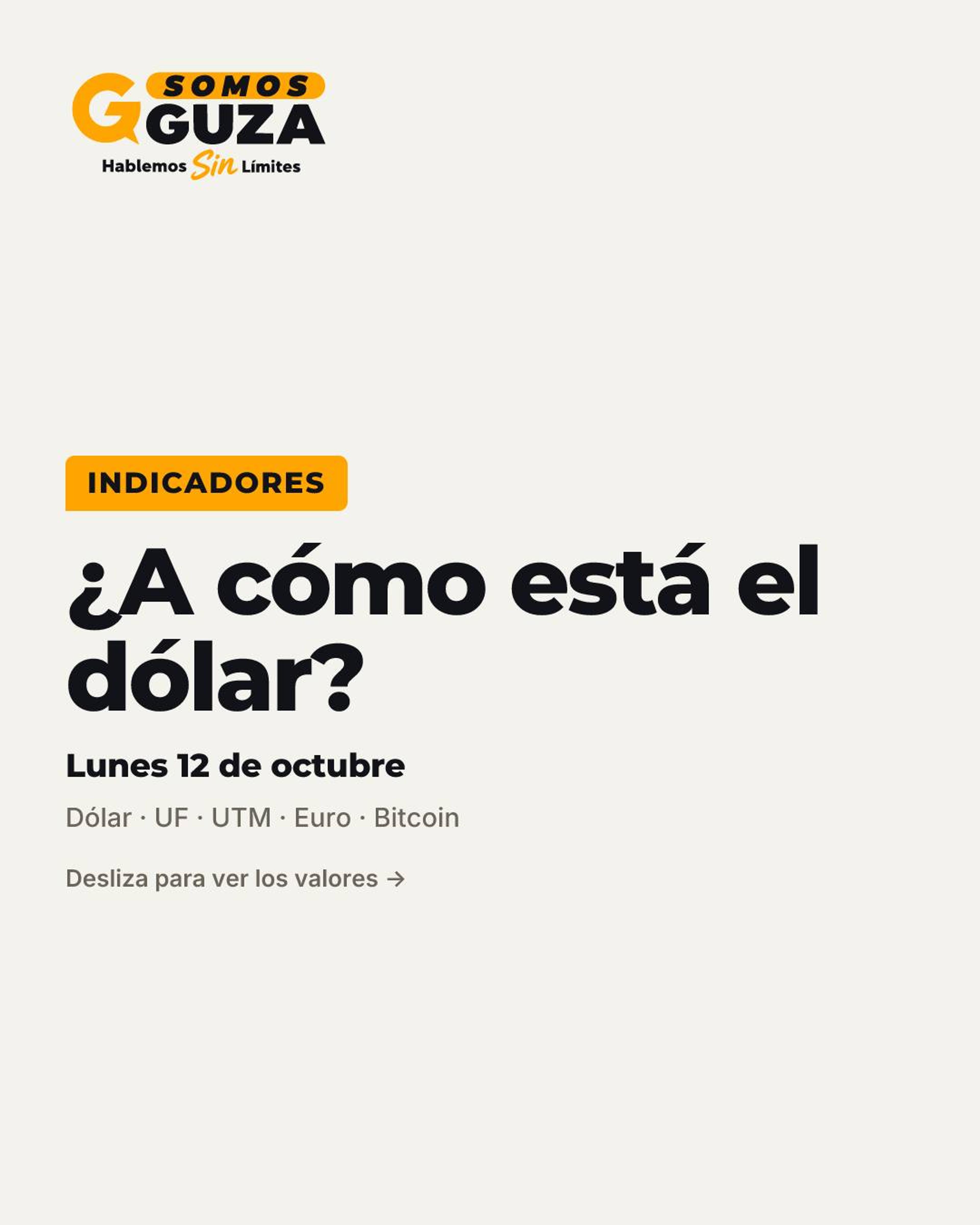 Foto 1 de 4: Indicadores de hoy, 12 de octubre de 2026