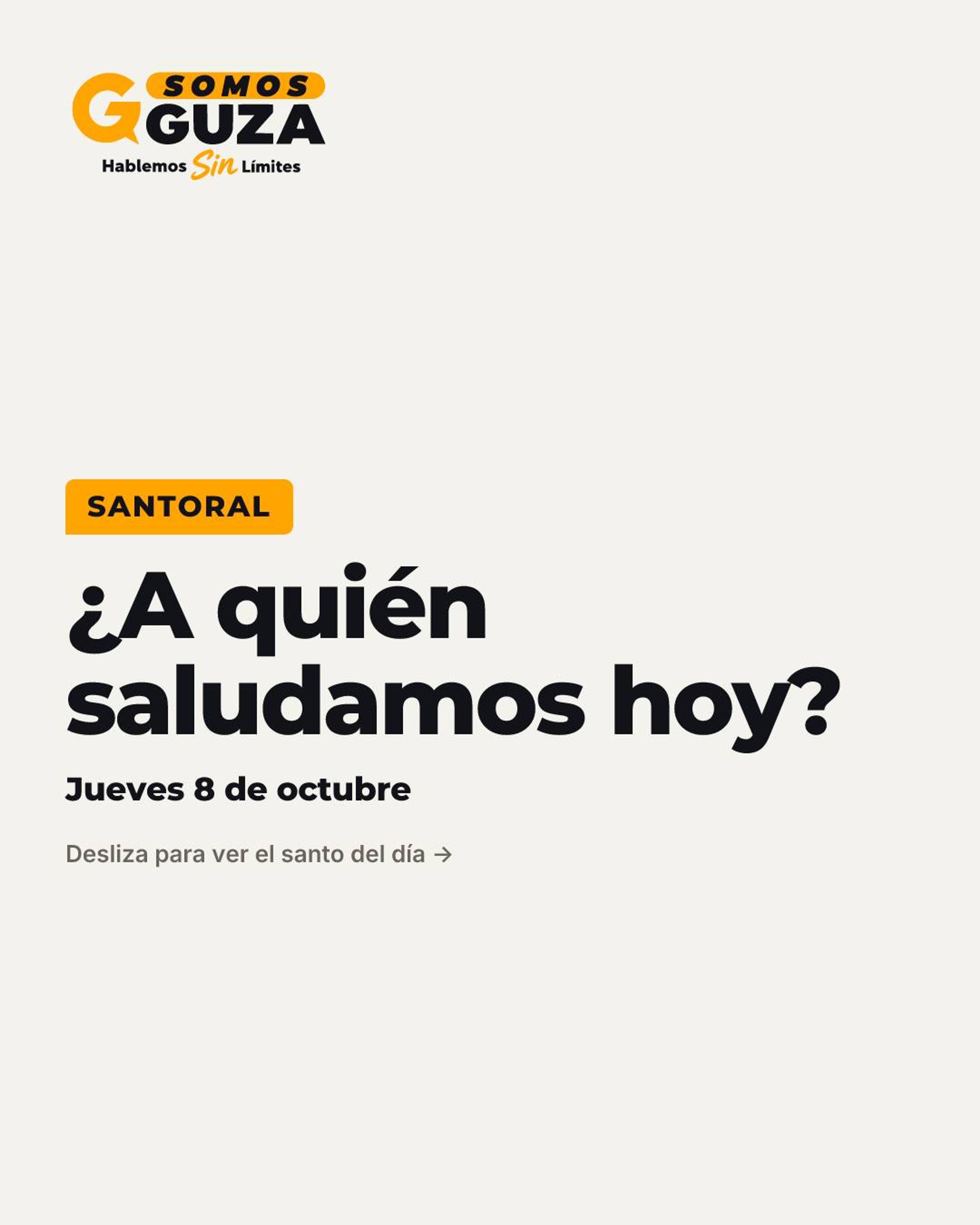 Foto 1 de 3: 8 de octubre de 2026. Hoy saludamos a Reparada. ¡Feliz santo!