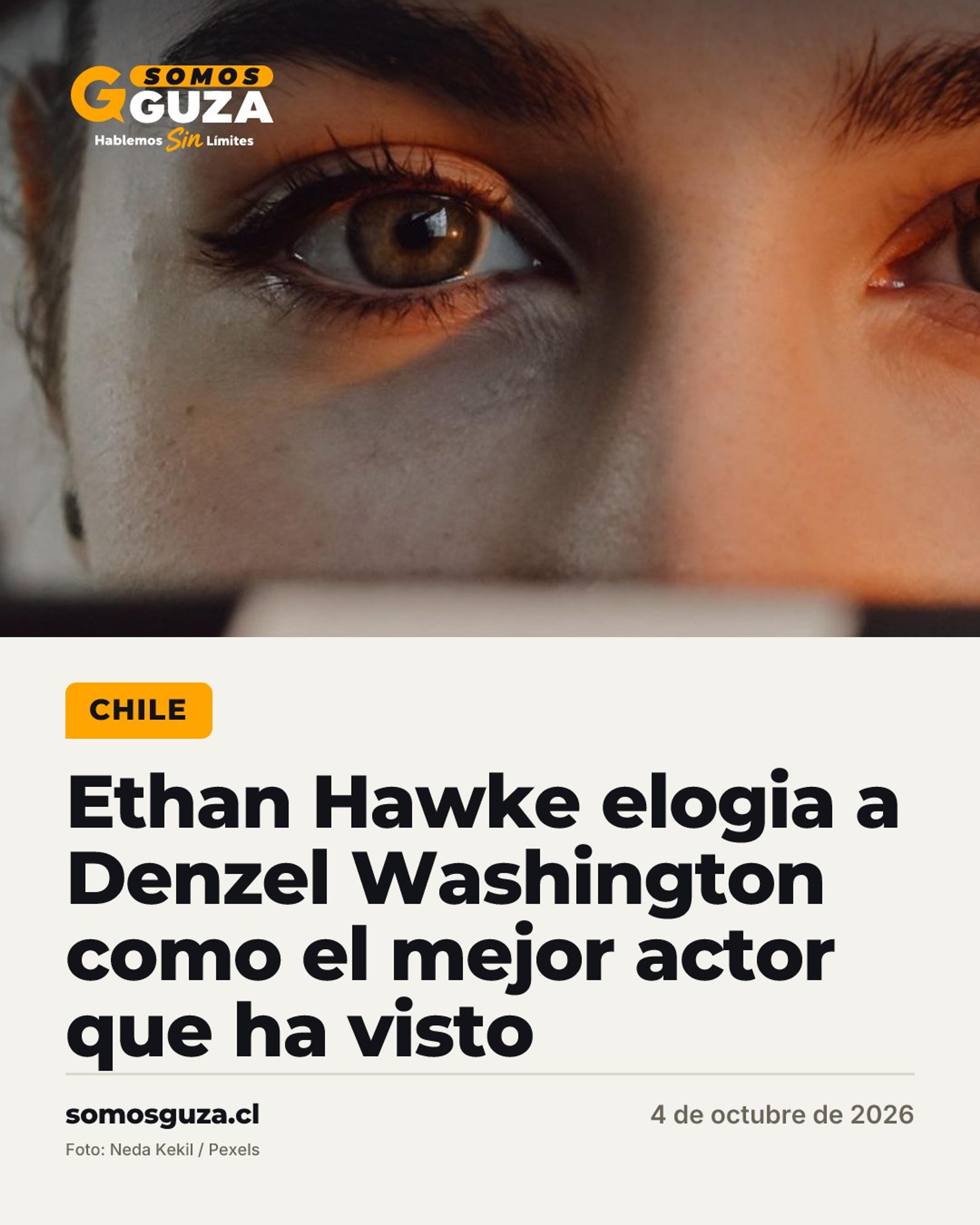 Ethan Hawke elogia a Denzel Washington como el mejor actor que ha visto