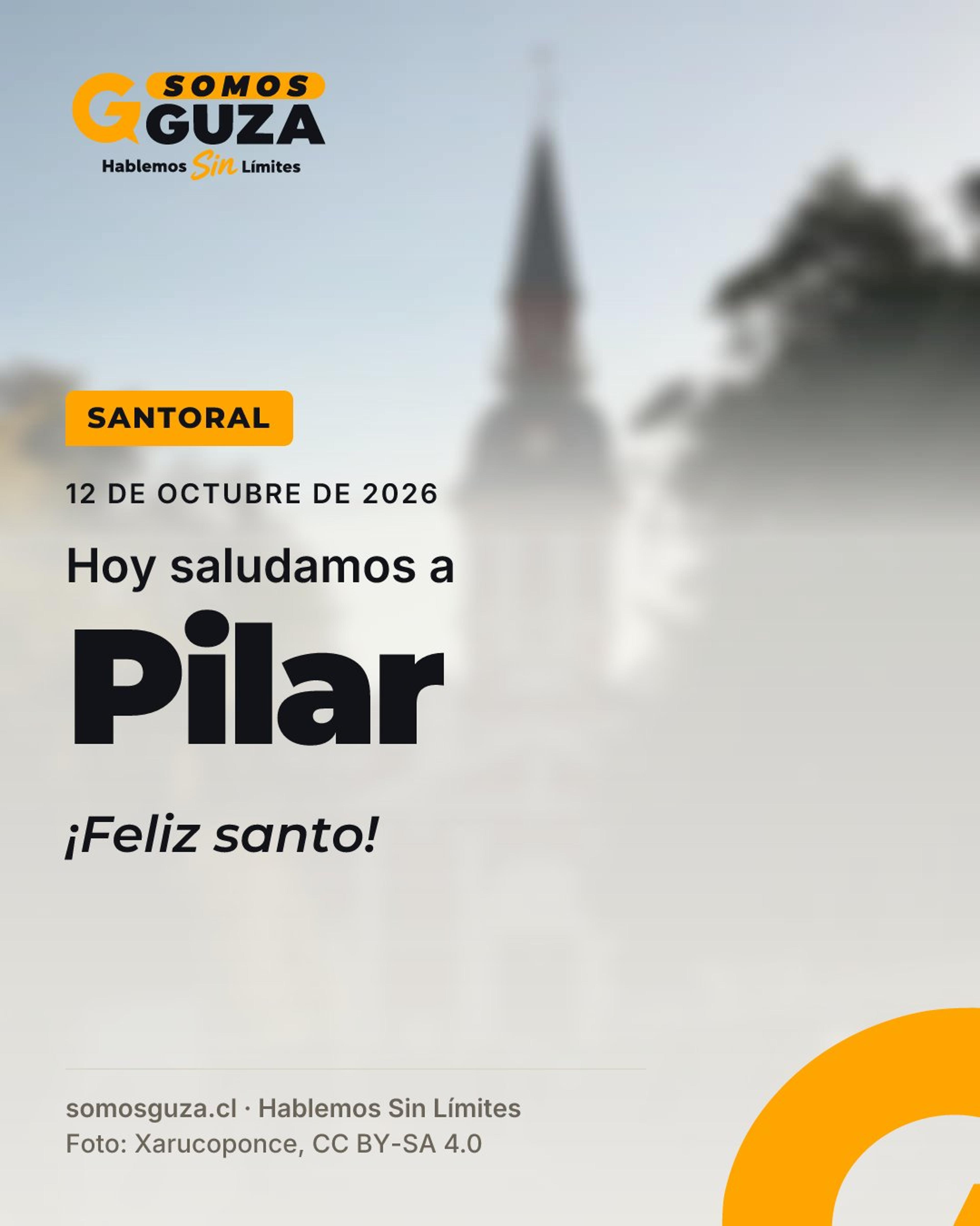 Foto 2 de 3: 12 de octubre de 2026. Hoy saludamos a Pilar. ¡Feliz santo!