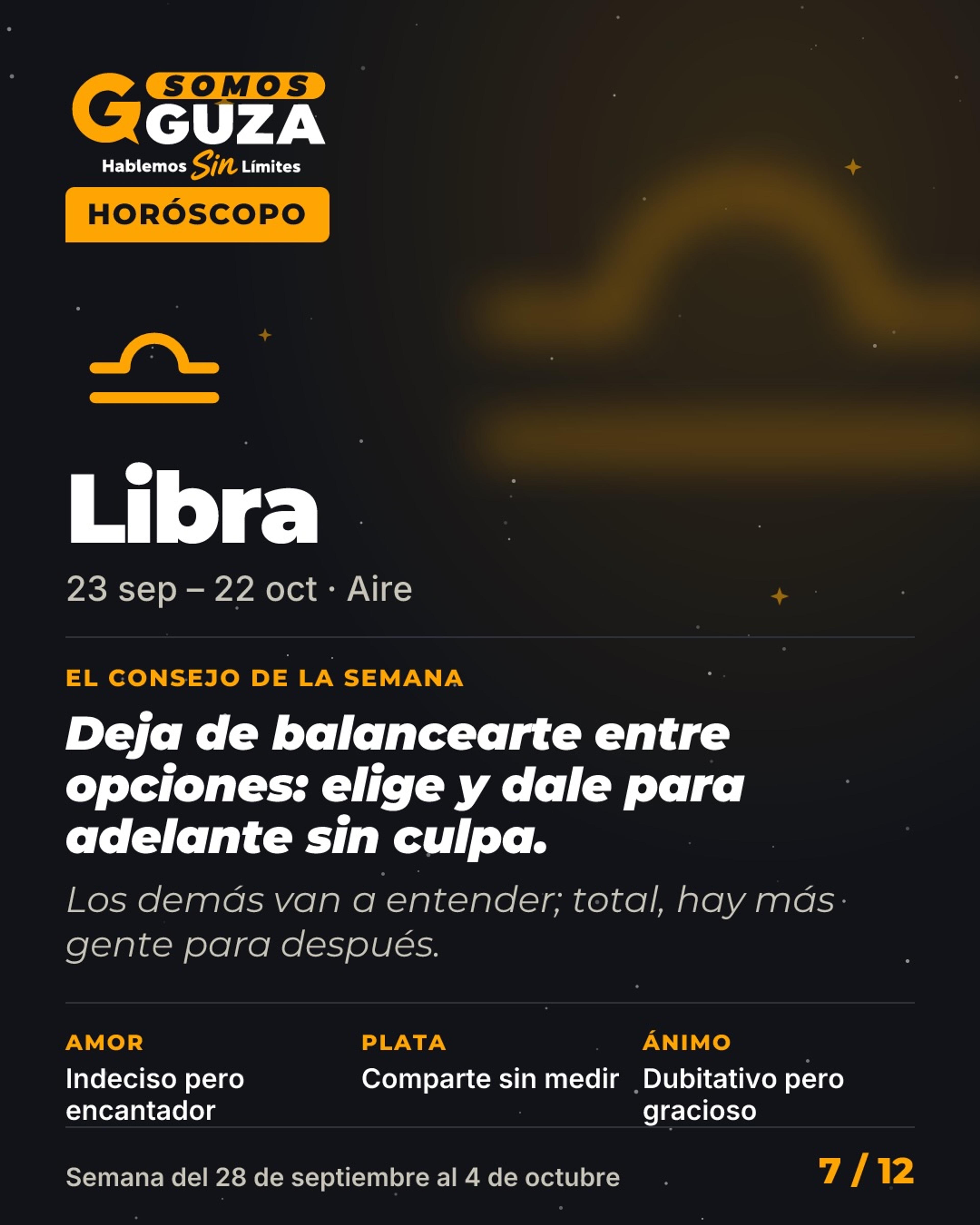 Foto 8 de 14: Horóscopo de la semana (semana del 28 de septiembre al 4 de octubre)