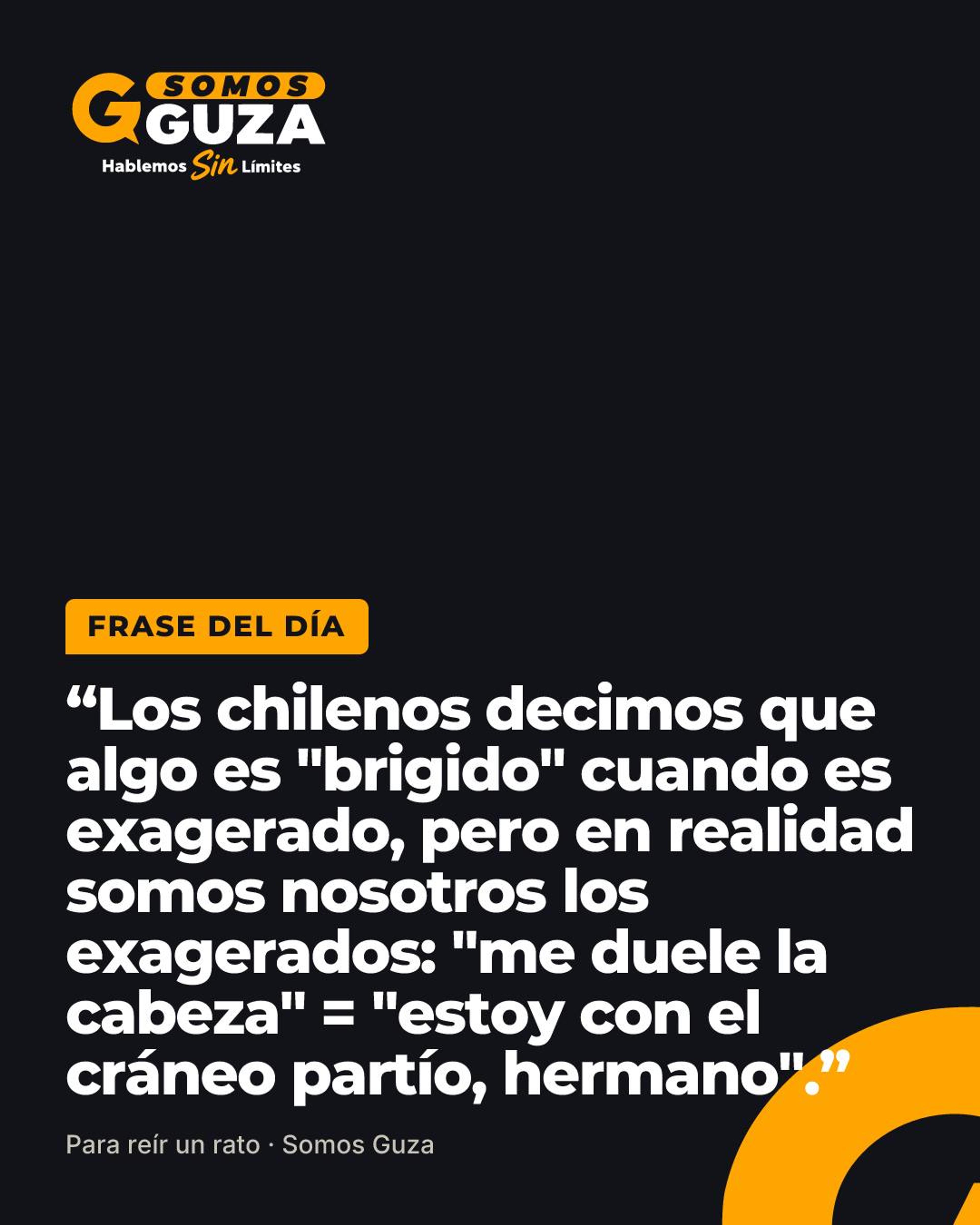 Los chilenos decimos que algo es "brigido" cuando es exagerado, pero en realidad somos nosotros los…