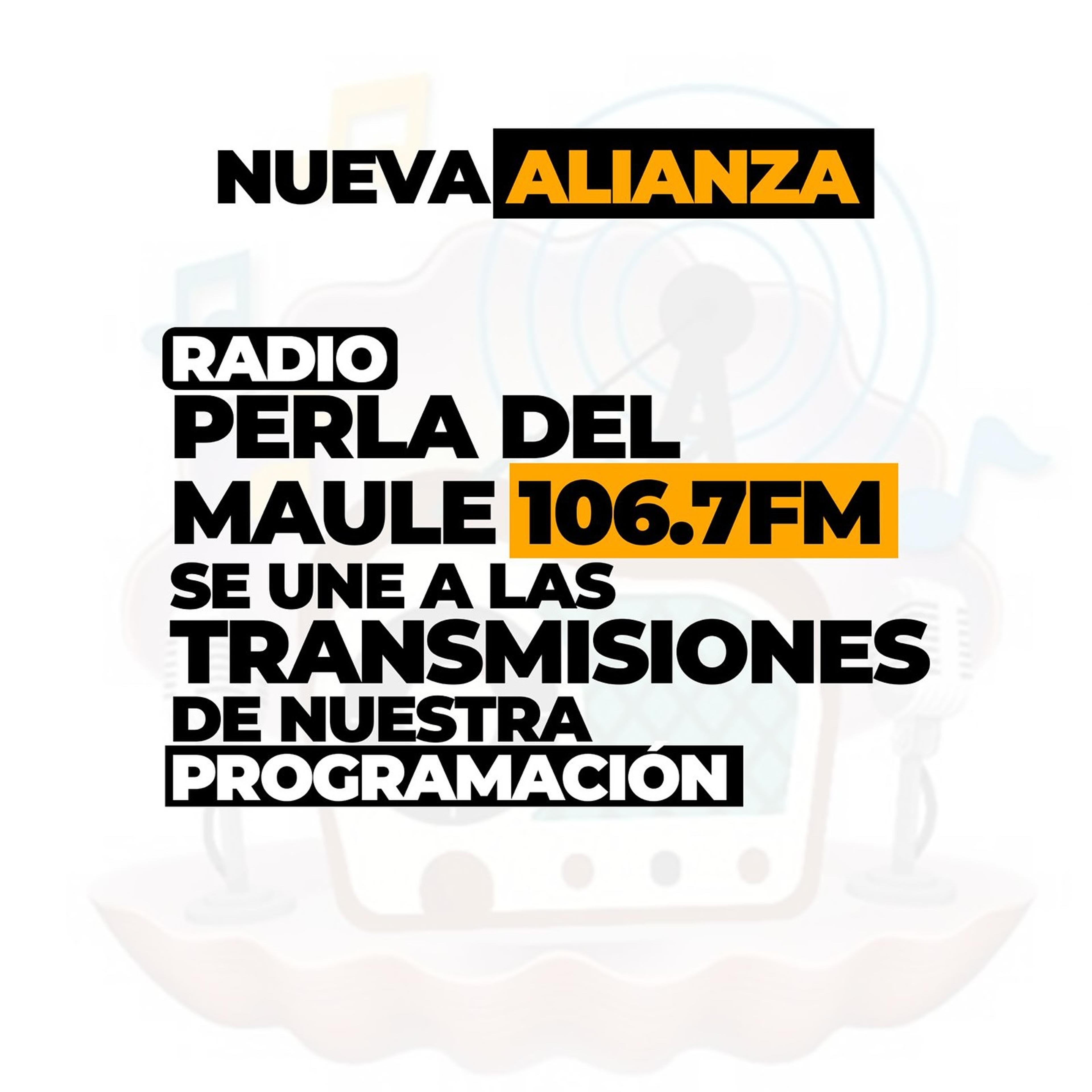 Foto 4 de 6: Nos unimos oficialmente a Radio Perla del Maule 106.7 FM, para transmitir nuestra programación a toda la…