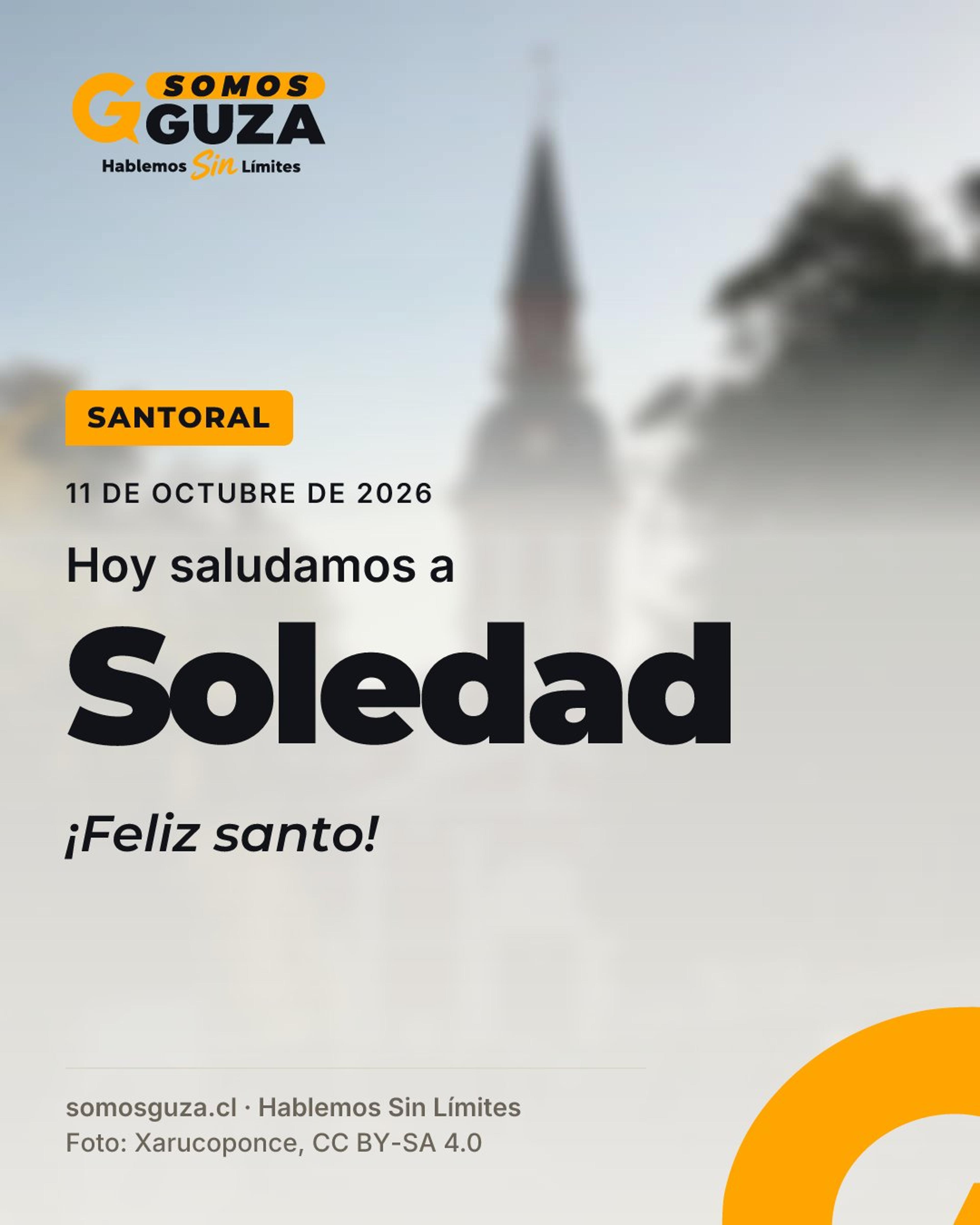 Foto 2 de 3: 11 de octubre de 2026. Hoy saludamos a Soledad. ¡Feliz santo!