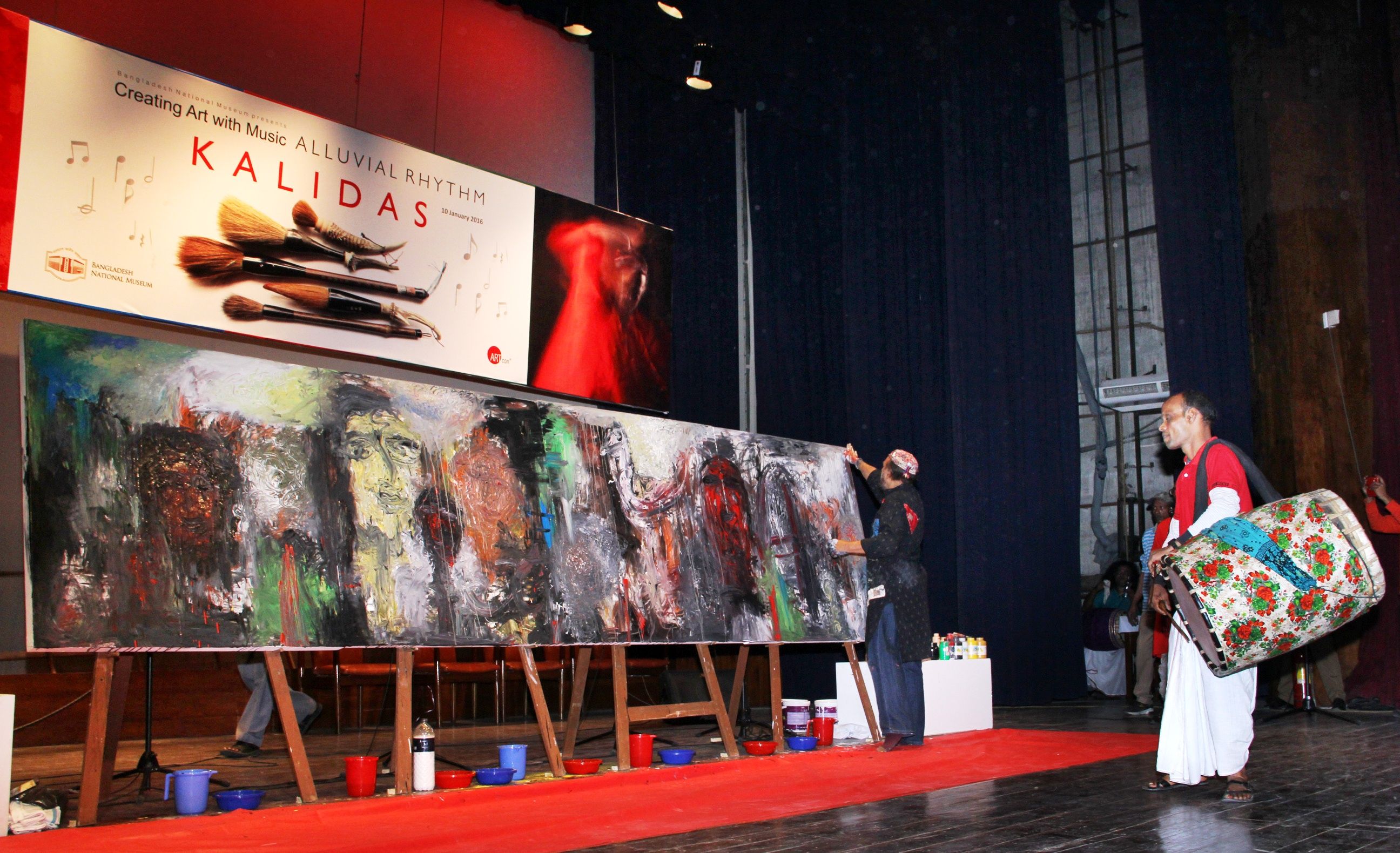 ALLUVIAL RHYTHM: Creating Art with Music by artist KALIDAS KARMAKAR