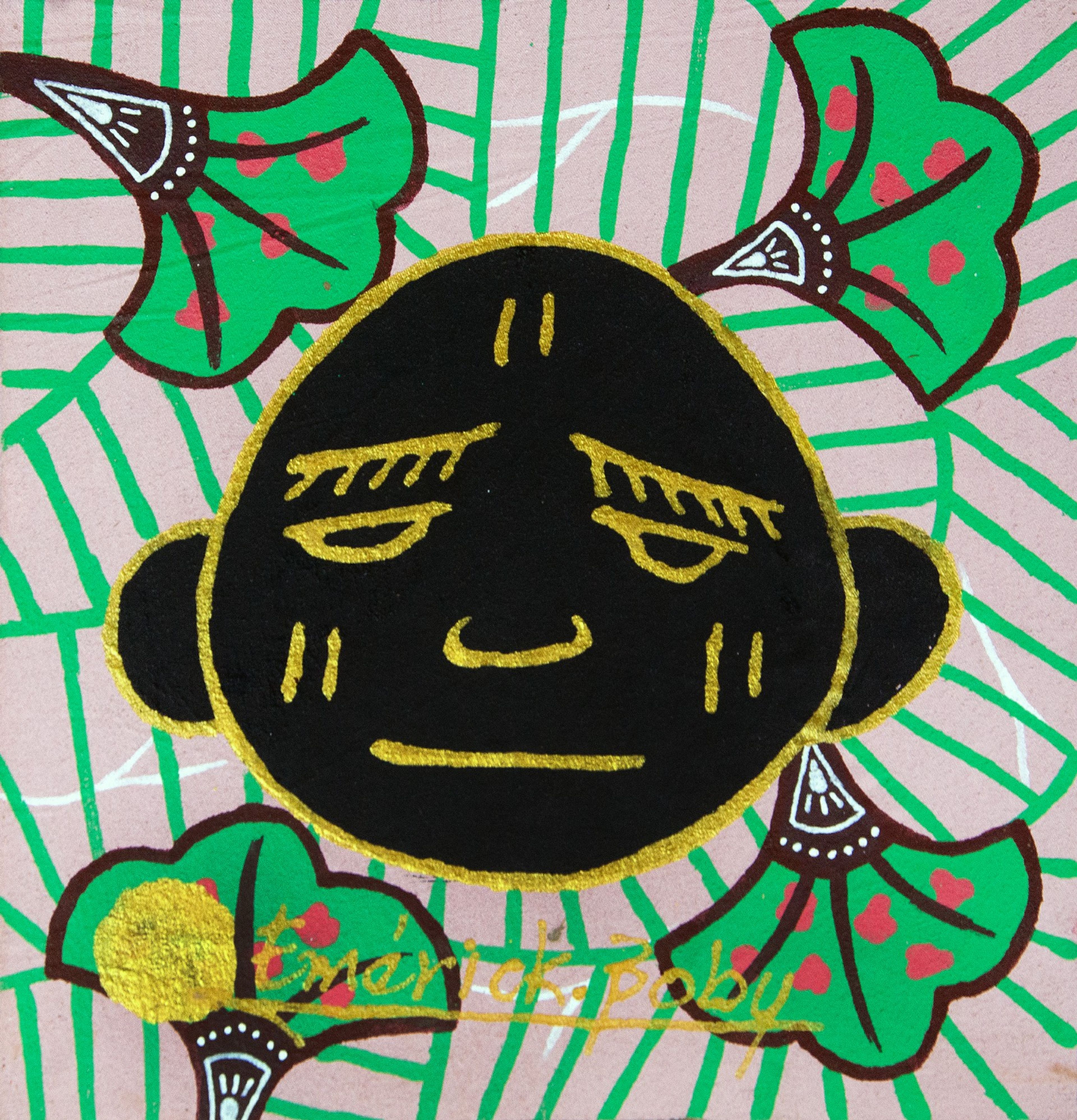Peinture « Sans titre », 2023, série Quand on était enfants, on dessinait., par Emérick Boby