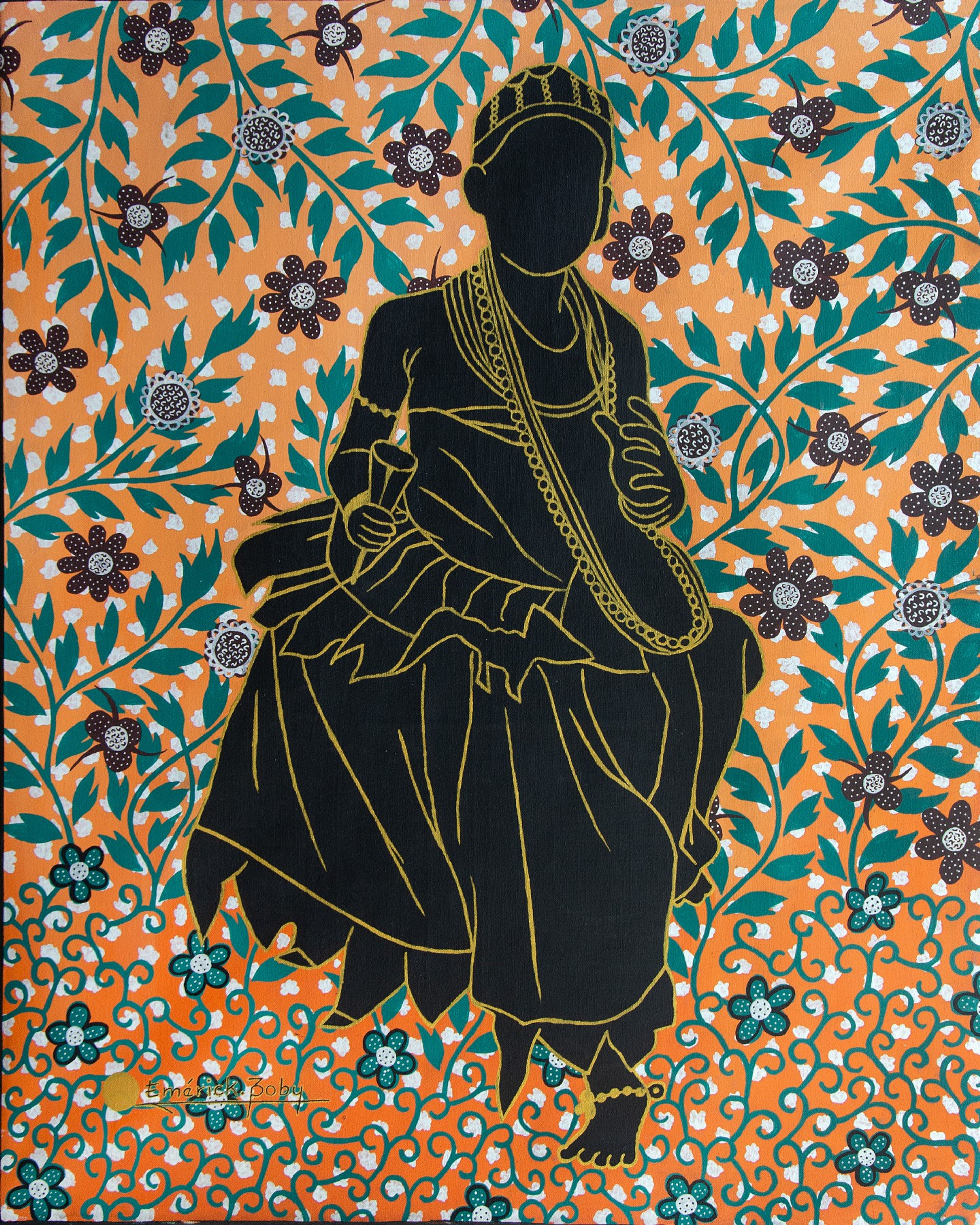 Peinture « Sakpata We », 2023, série Jeunesse, par Emérick Boby