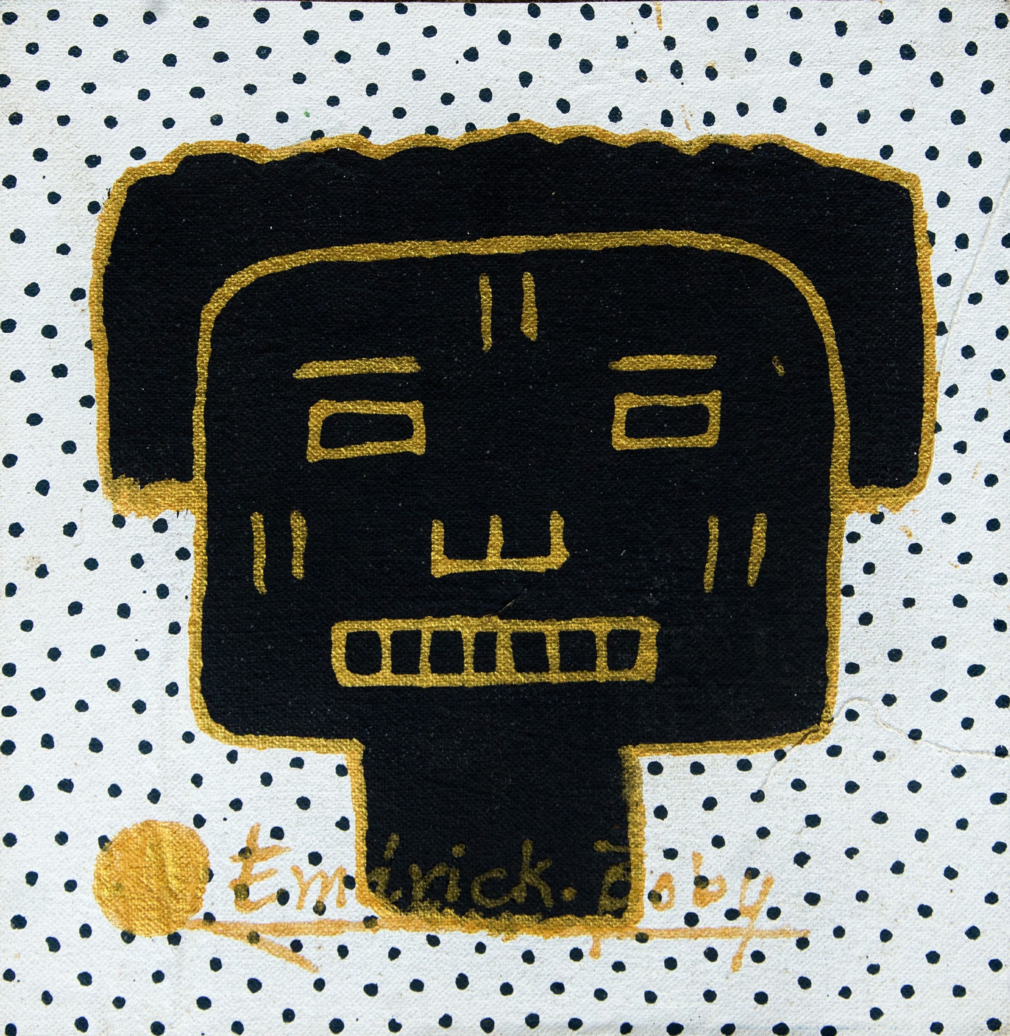 Peinture « Sans titre », 2023, série Quand on était enfants, on dessinait., par Emérick Boby