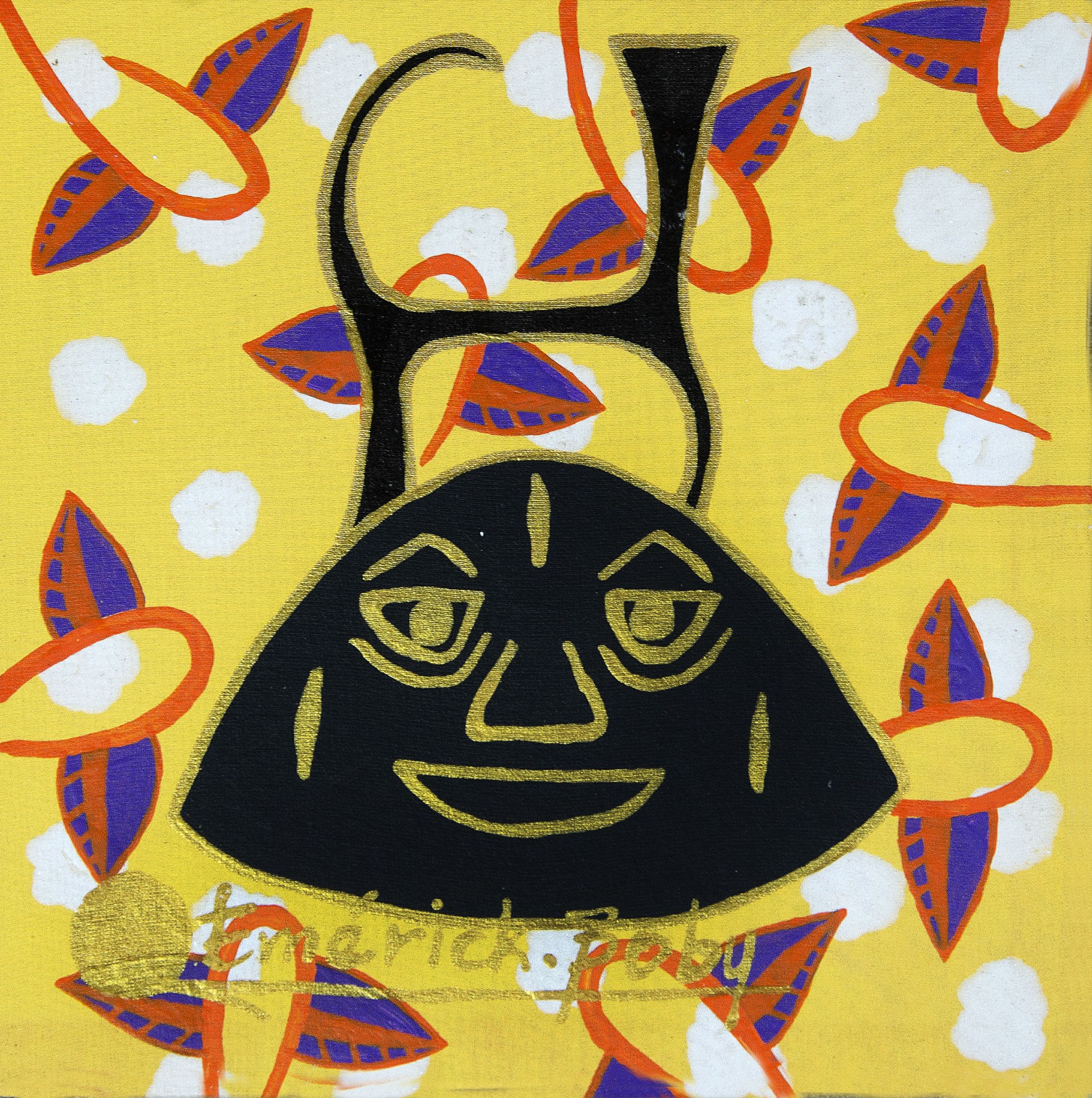 Peinture « Sans titre », 2023, série Quand on était enfants, on dessinait., par Emérick Boby