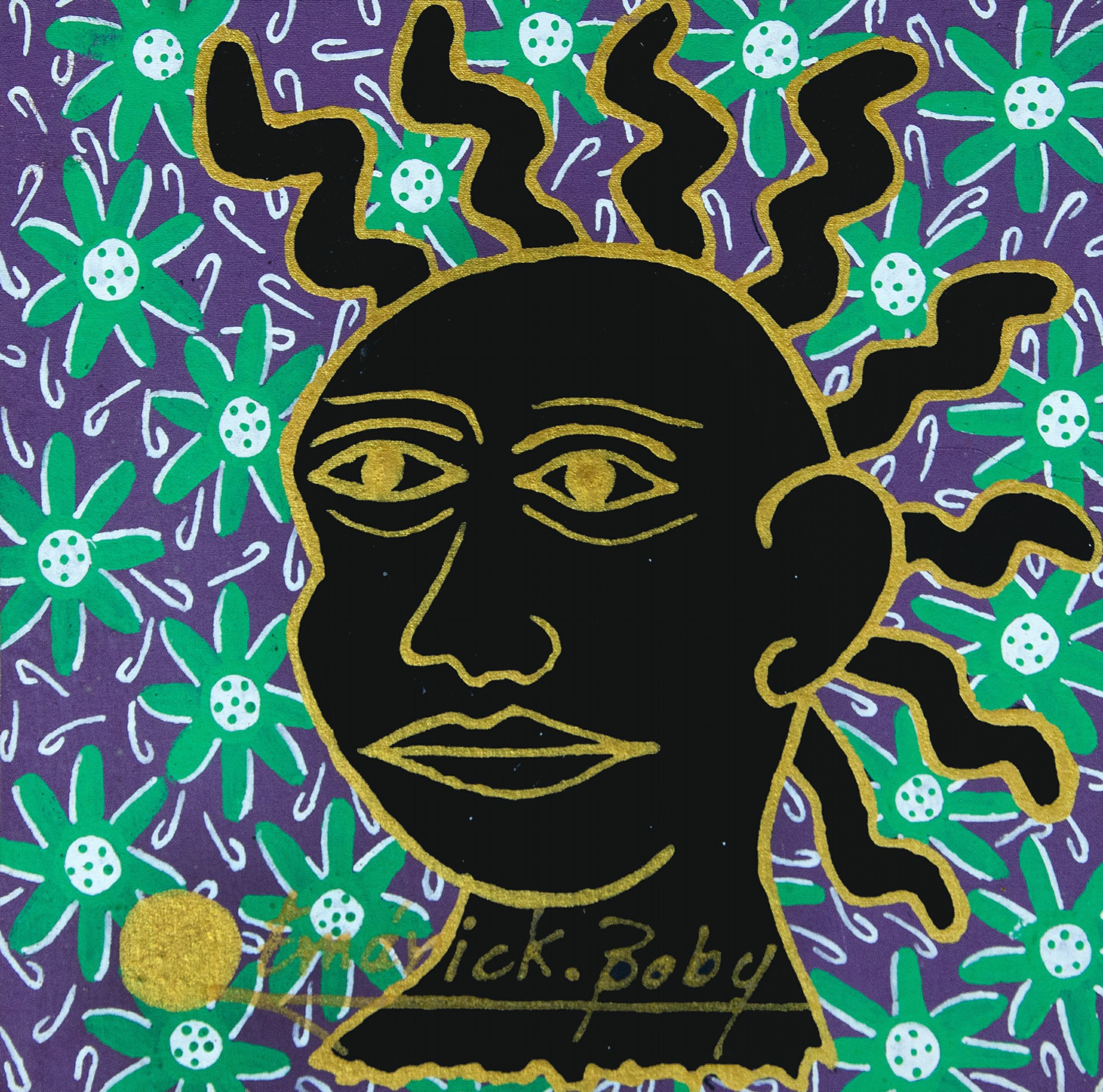 Peinture « Sans titre », 2023, série Quand on était enfants, on dessinait., par Emérick Boby