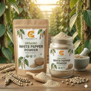 Premium Organic Whole White Pepper Powder