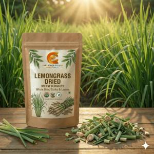 Premium Organic Dried Lemongrass (Cut & Sifted)
