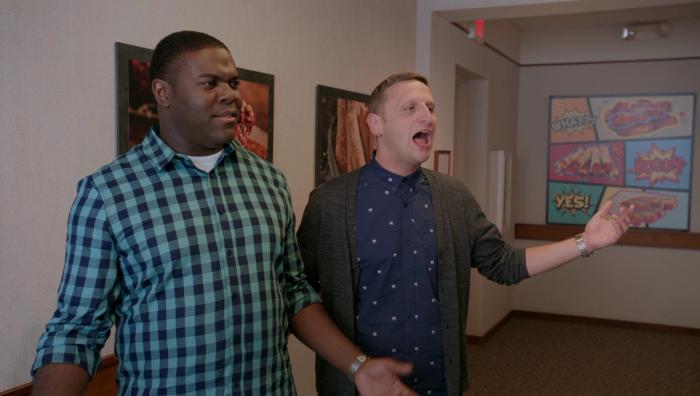 Yeah, shut the blinds if you don't want us to see your fancy pizza ball!