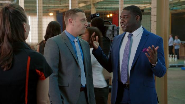 How embarrassing. First we donate $10,000 to charity, and now we got pepperoni on our faces.